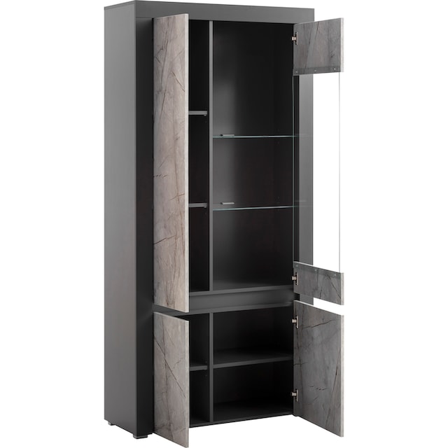 Home affaire Vitrine »Stone Marble«, mit einem edlen Marmor-Optik Dekor,  Breite 95 cm kaufen | BAUR