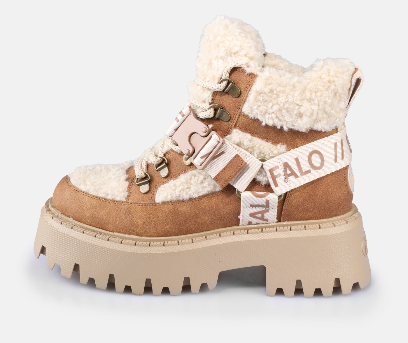 Buffalo Plateaustiefelette »Aspen Com Mid Warm«  Winterboots, Schnürboots, Stiefelette mit kuscheligem Warmfutter