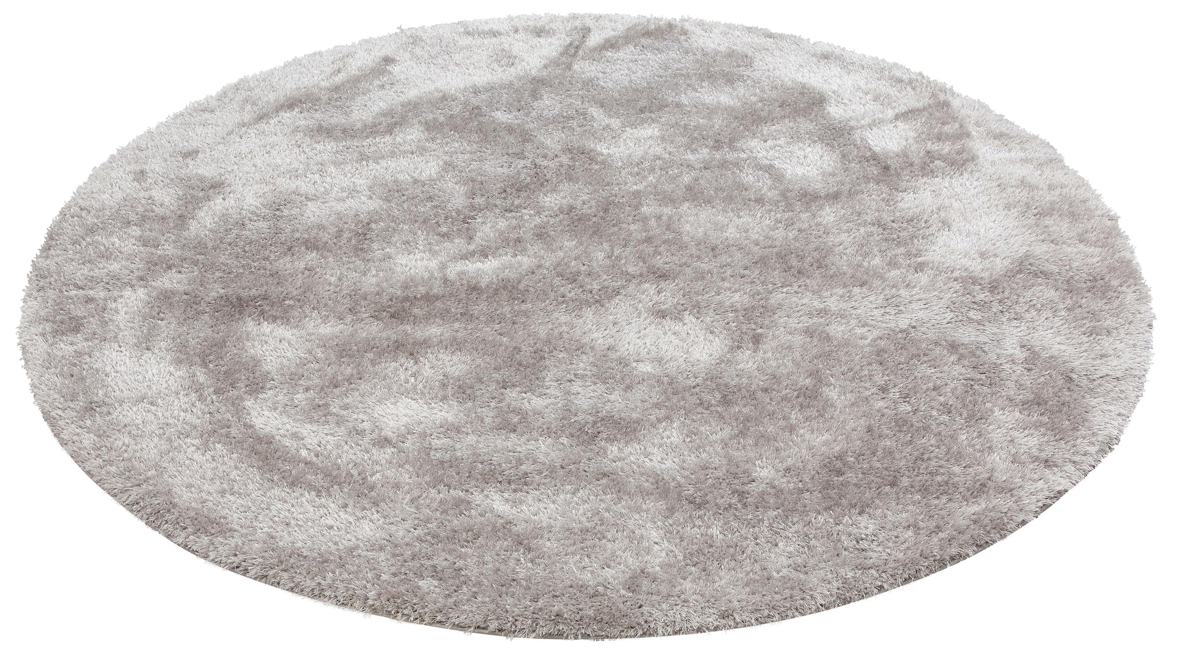 Home affaire Hochflor-Teppich »Malin«, rund, Uni-Farben, leicht glänzend, besonders flauschig durch Mikrofaser