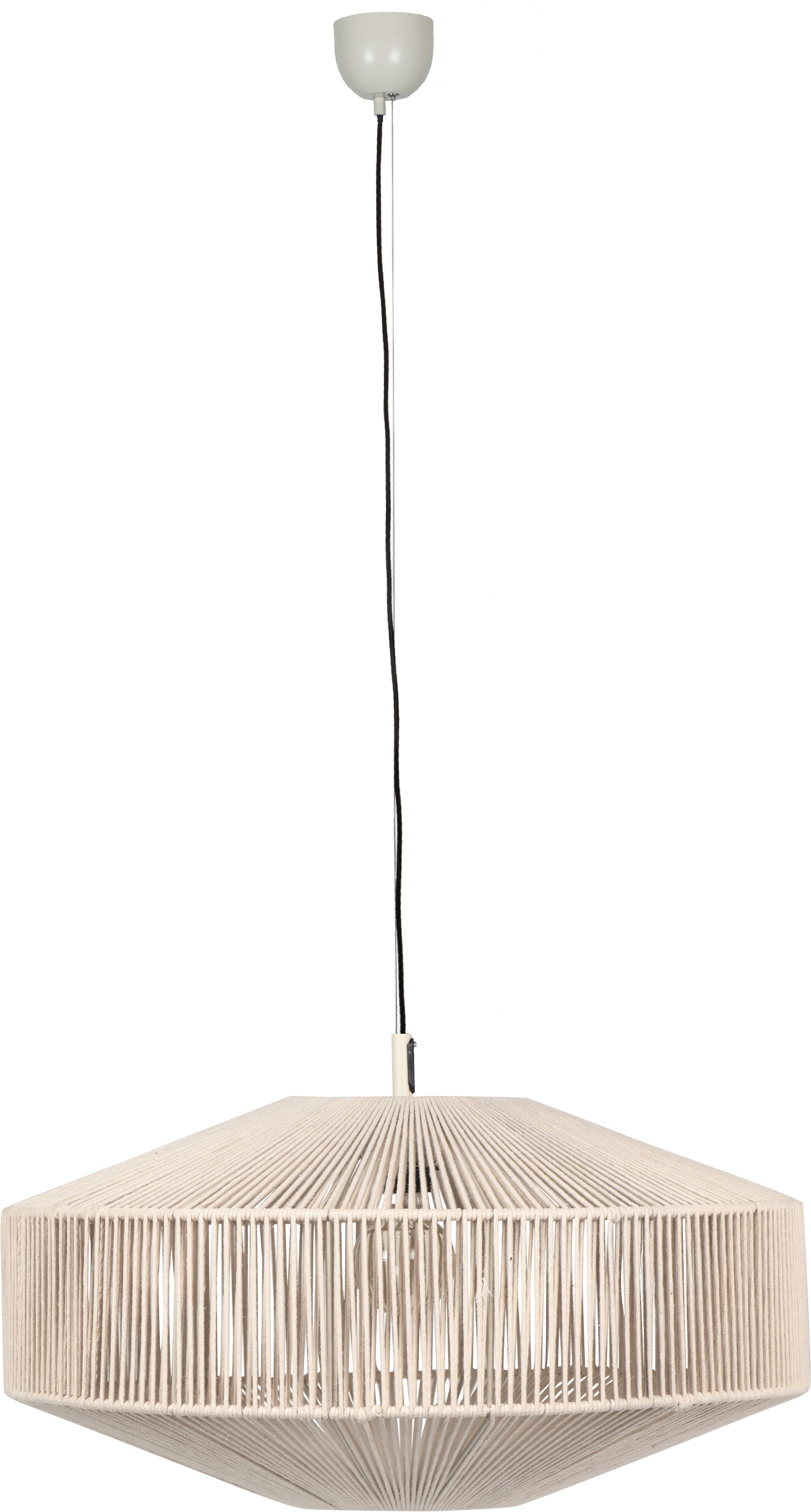 TRIO Leuchten Pendelleuchte »SVEA, Hängelampe beige aus Baumwolle im Boho-Look Höhe 150 cm« E27 1 Stk. warmweiß - kaltweiß Hängeleuchte Schlafzimmer / Wohnzimmer exkl 1x E27 max 10W
