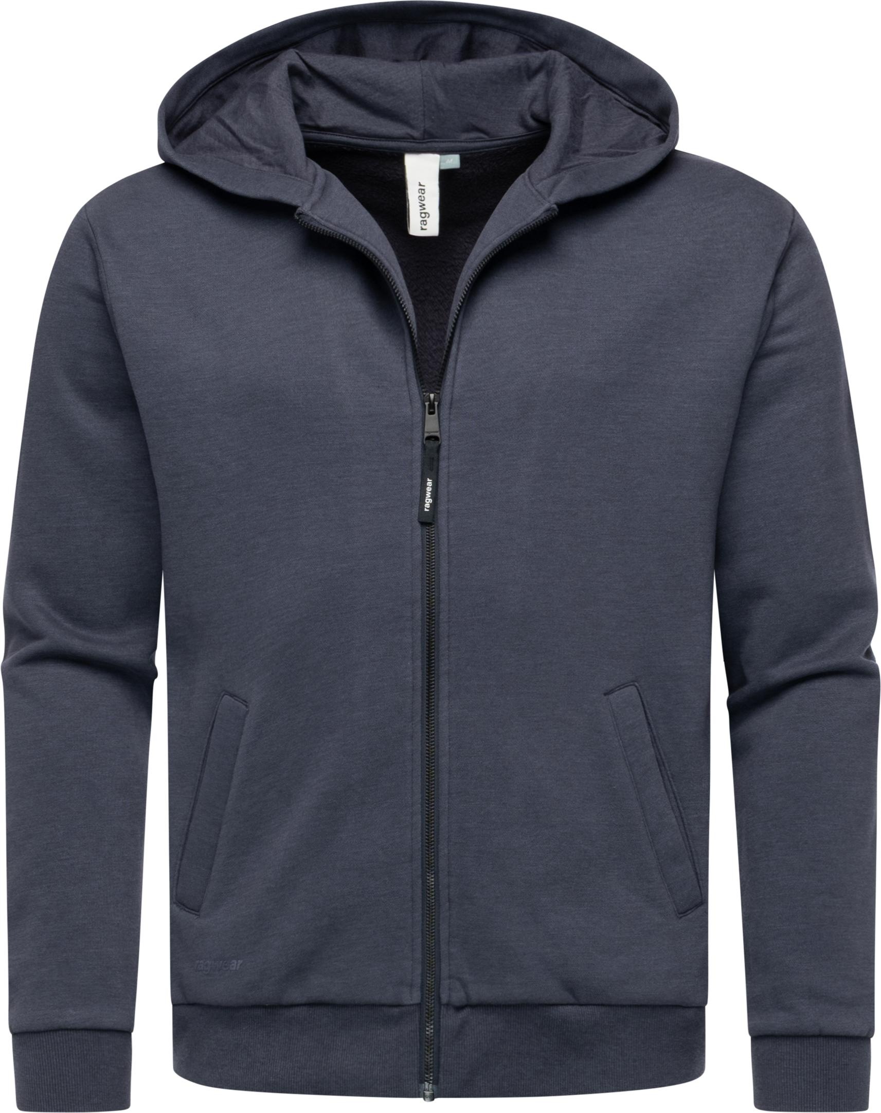 Sweatjacke RAGWEAR "Natten", Herren, Gr. XXL (56), navy, Material: 70% Baumwolle, 30% Polyester, Basic, lässig geschnitten hüftbedeckend, hoch geschlossener Ausschnitt, Ärmel ohne Ärmelschlitz Bündchen, Sweatjacken Sweatjacke, Weiche Herren Alltagsjacke m