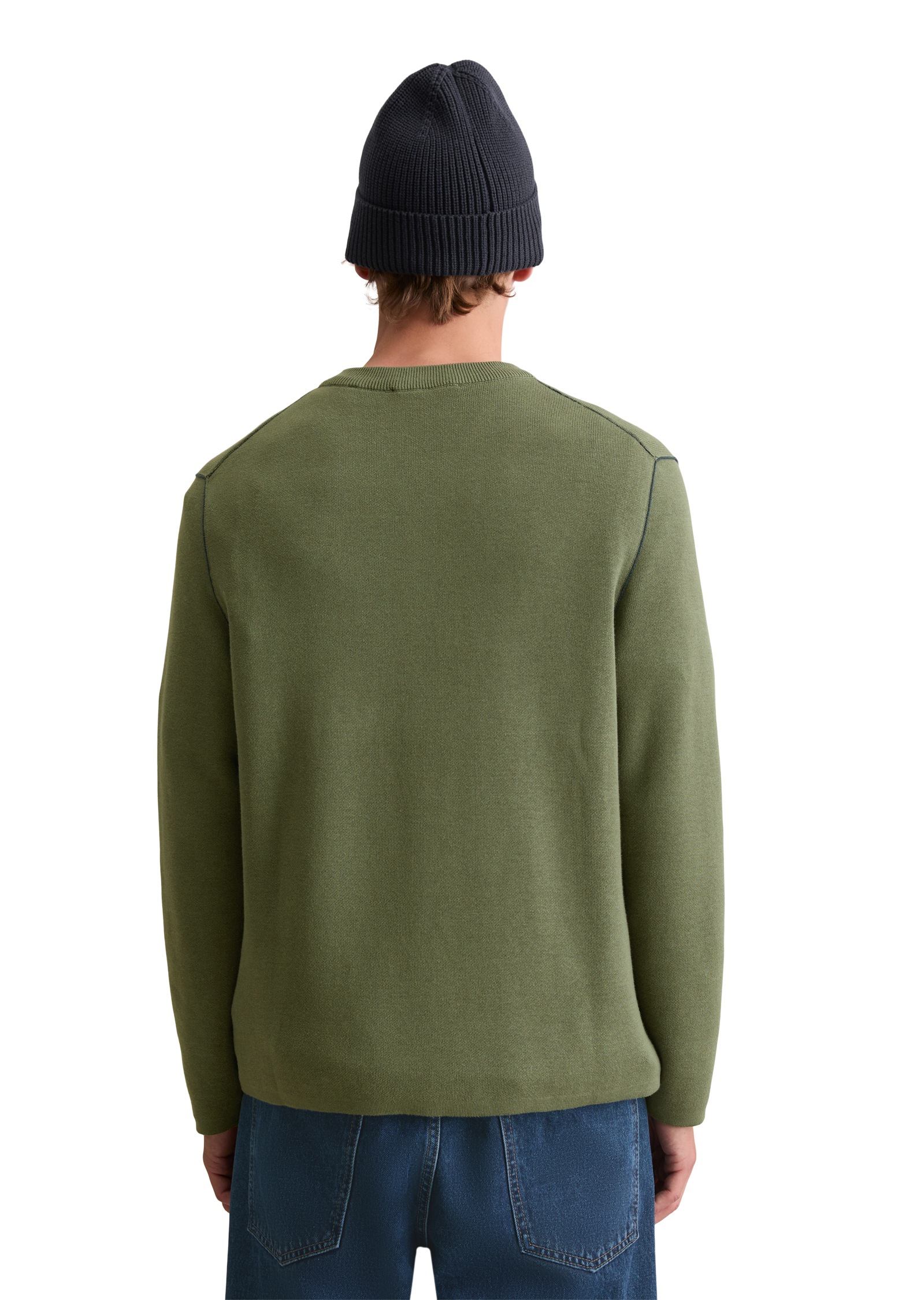 Marc OPolo DENIM Rundhalspullover regular fit, aus Double-Face-Cotton günstig online kaufen