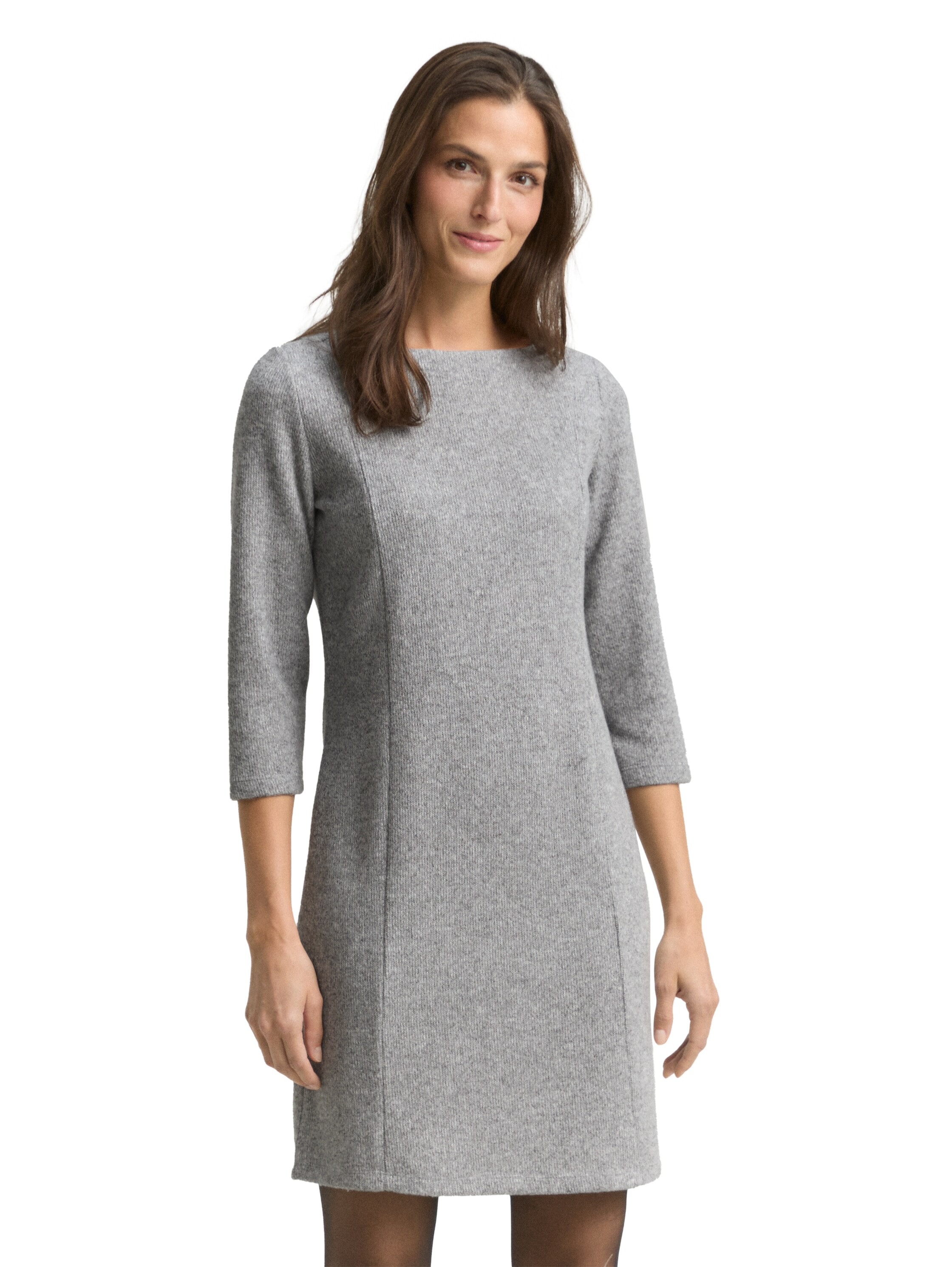 TOM TAILOR Strickkleid Ohne Taschen 3/4-Arm, Midi-Länge günstig online kaufen