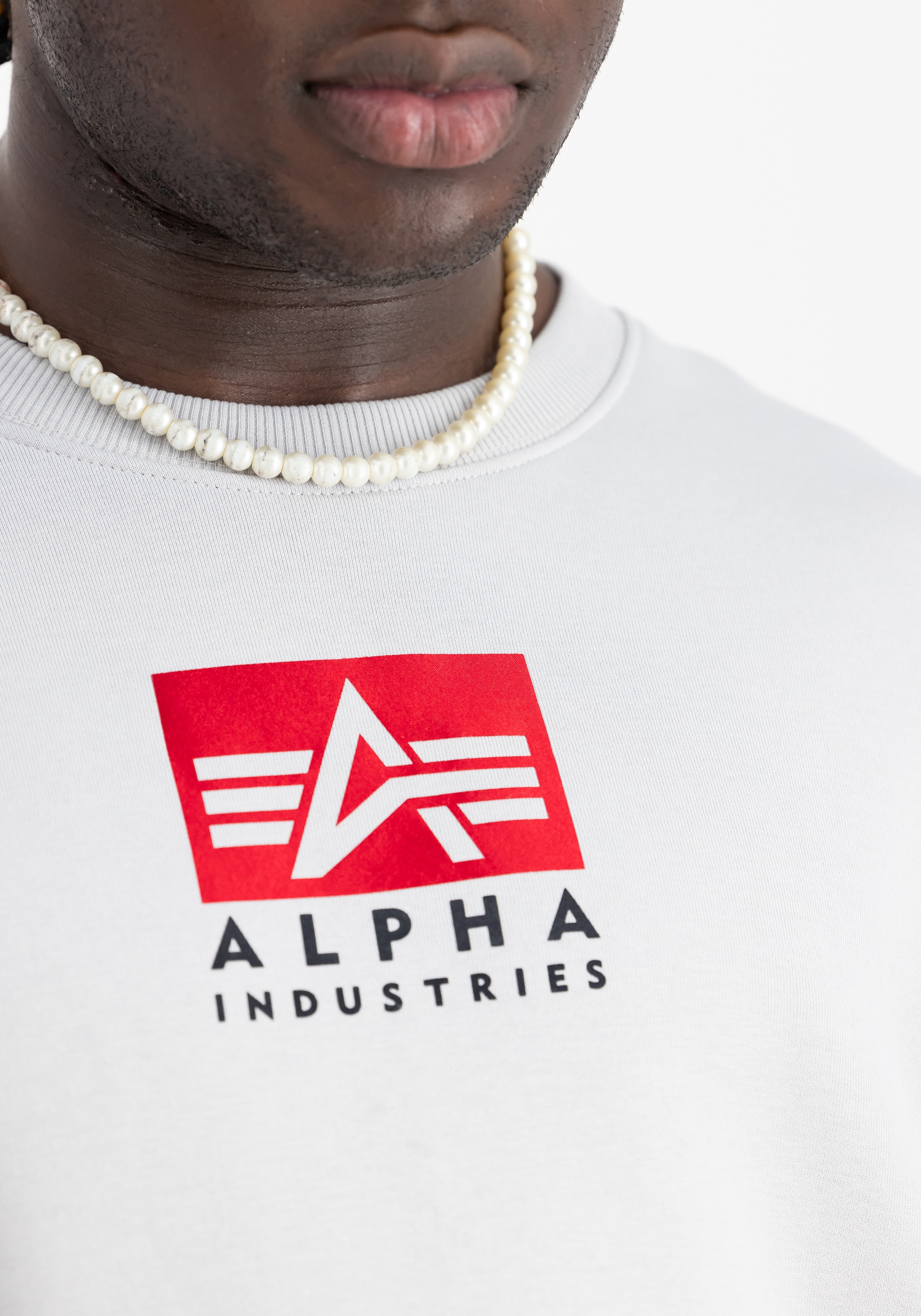 Alpha Industries Sweater »Alpha Industries Men - Sweatshirts Satin Logo Sweatshirt«