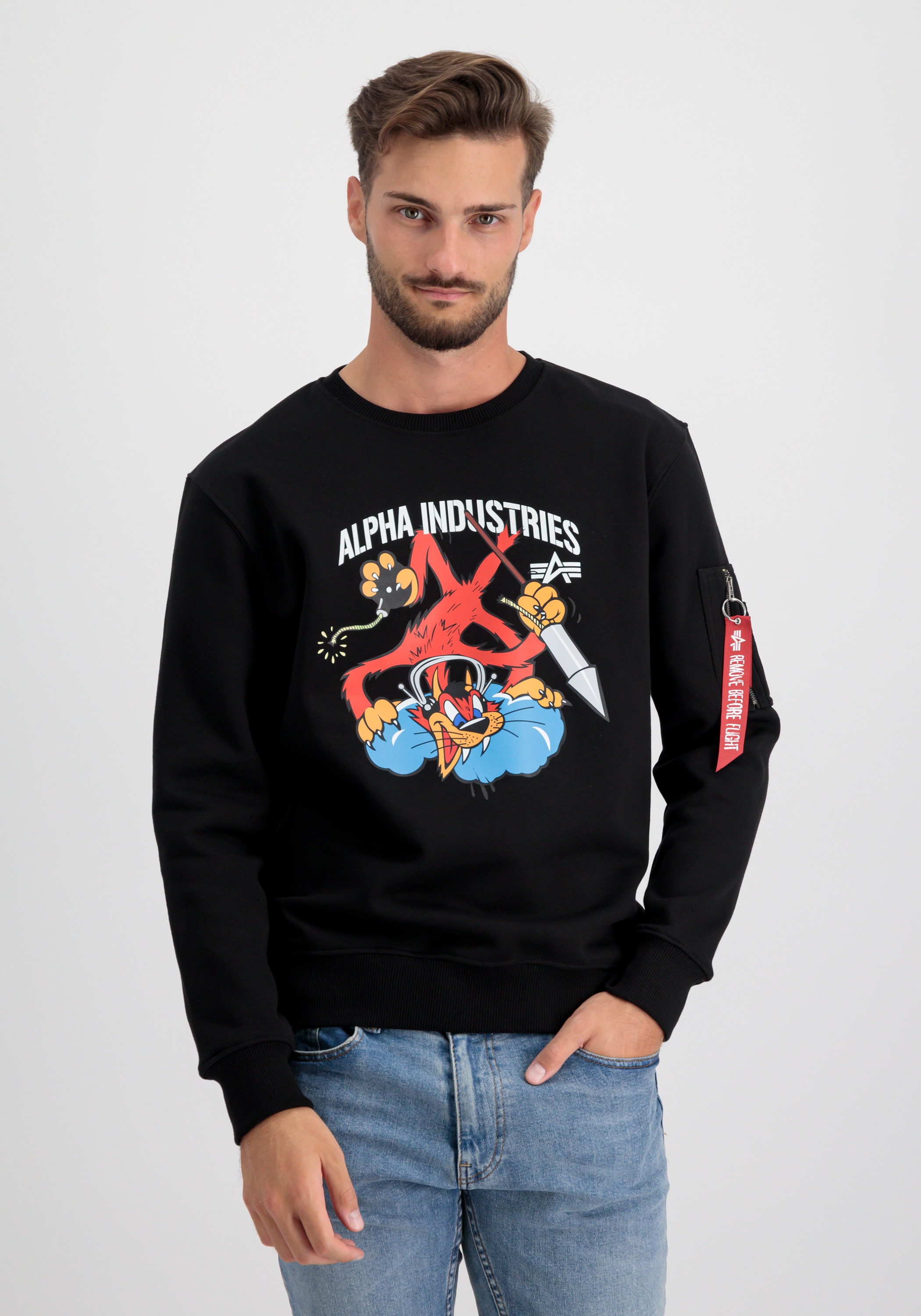 Alpha Industries Sweater "Alpha Industries Men - Sweatshirts Fighter Squadron Sweater"