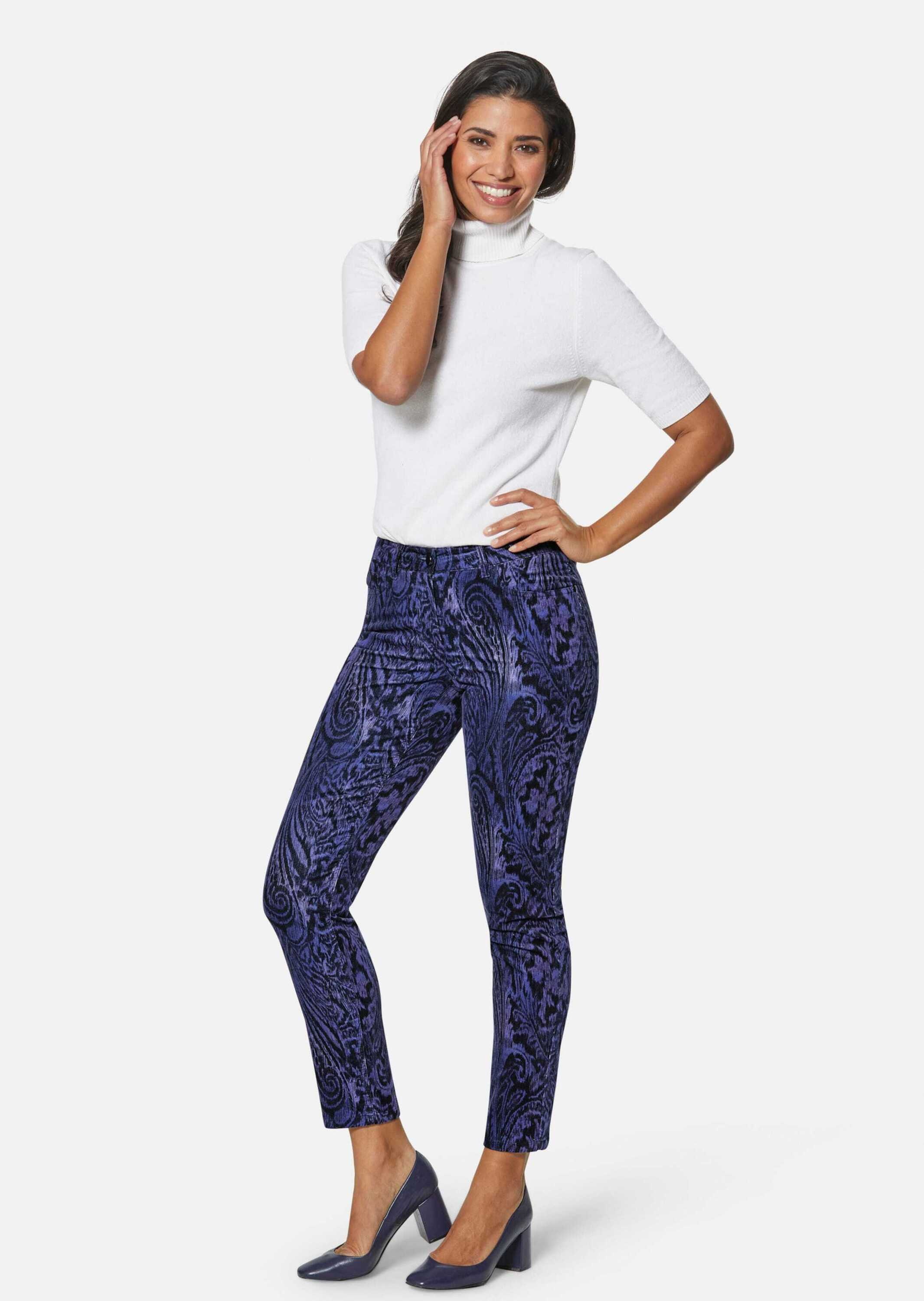 MADELEINE Stoffhose "Hose Paisley-Hose in samtiger Stretch-Qualität" günstig online kaufen