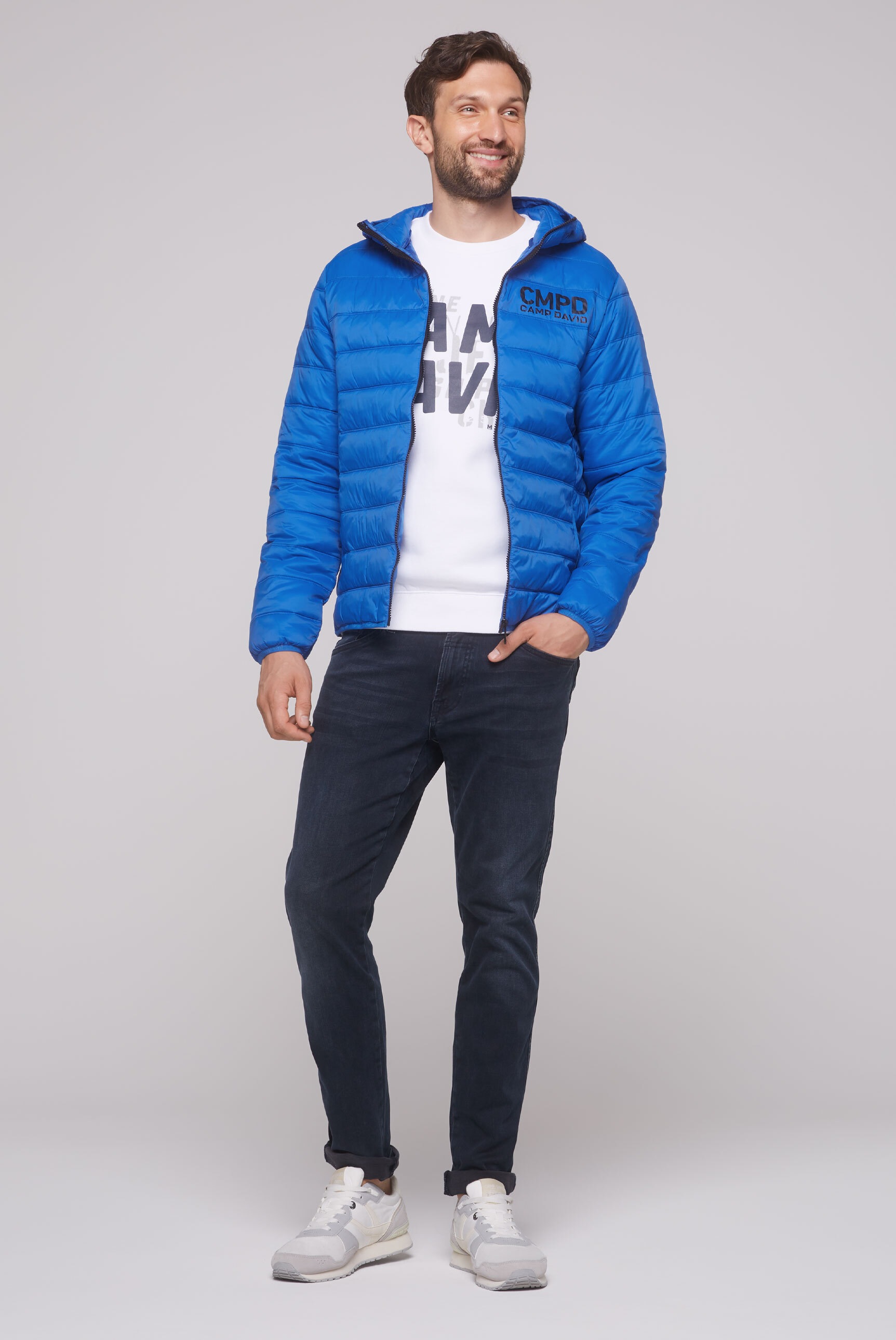 CAMP DAVID Outdoorjacke, mit Kapuze, mit Innentaschen