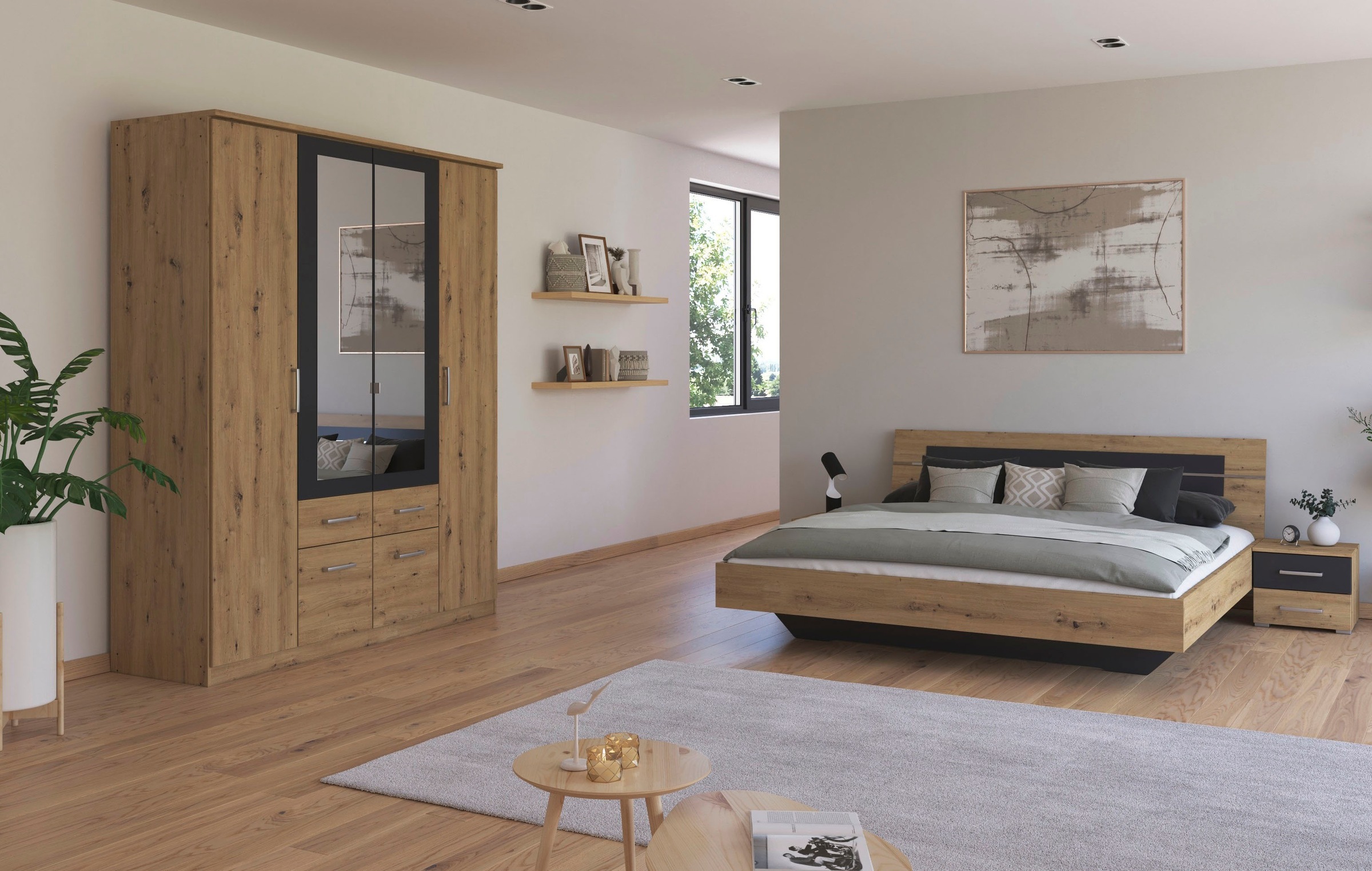 rauch Schlafzimmer-Set "Komplettschlafzimmer Schlafzimmer BURANO mit Schran günstig online kaufen