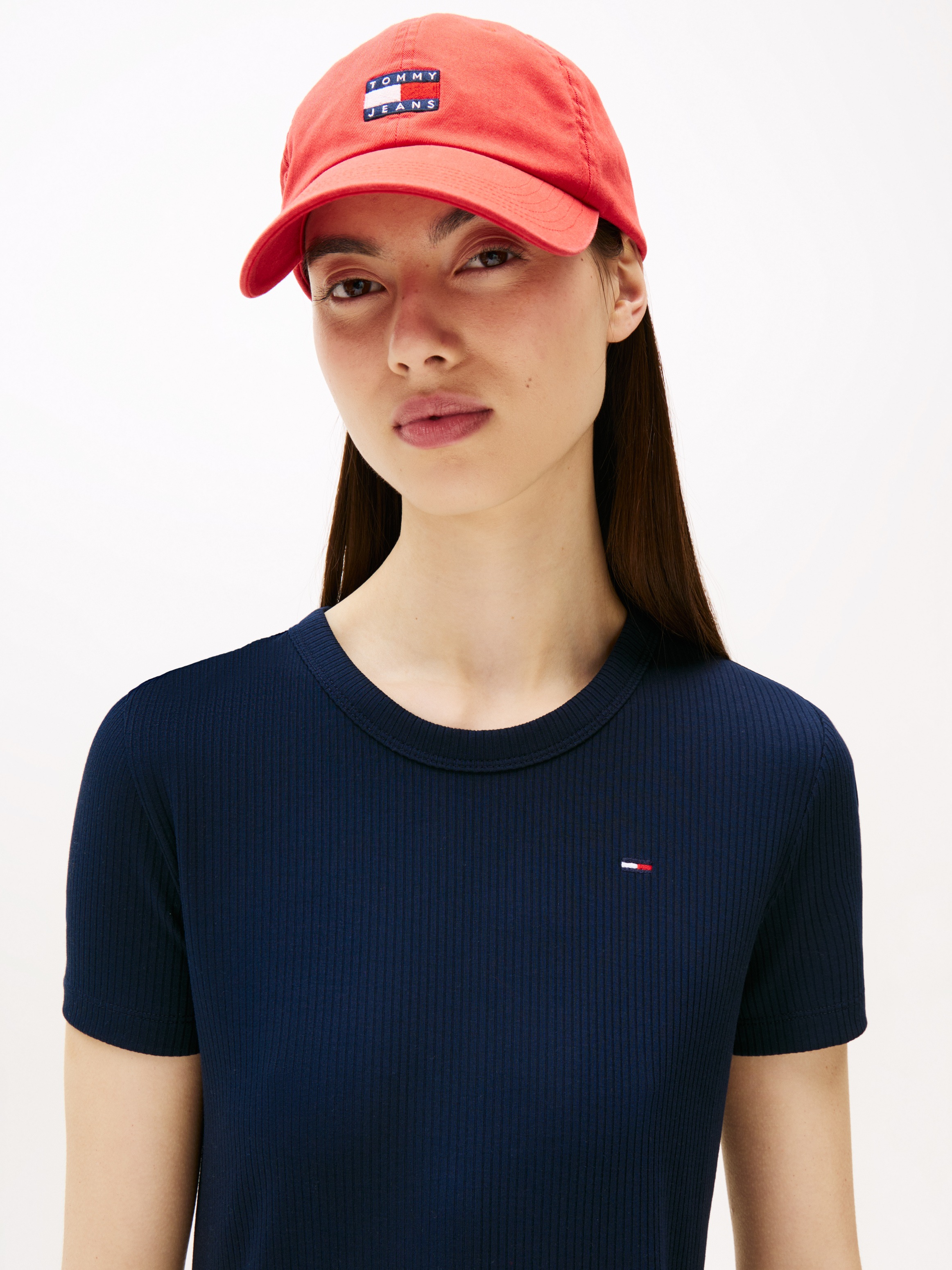 Thumbnail - Tommy Jeans Jerseykleid, mit gerippter Struktur, Logostickerei