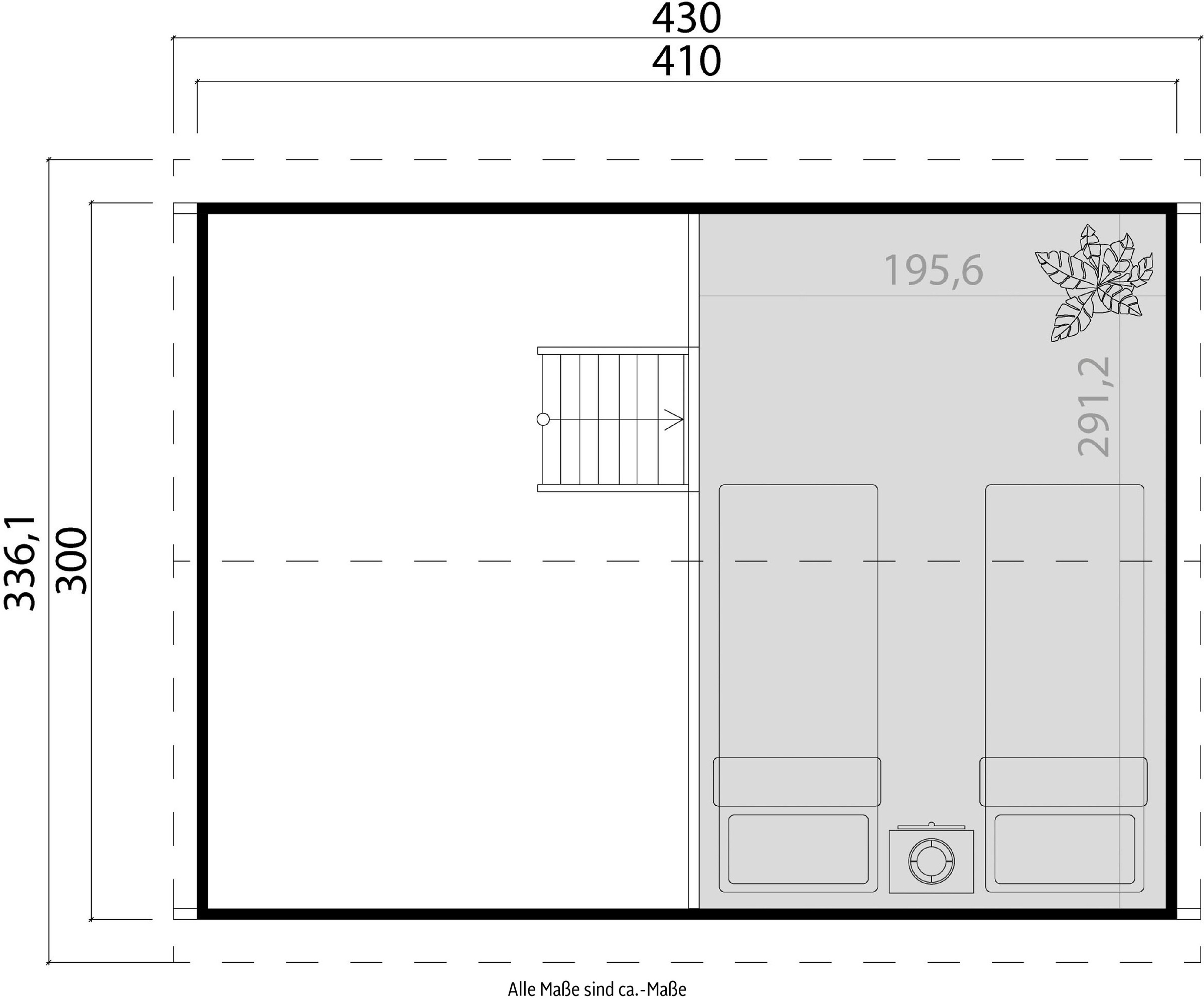 LASITA MAJA Gartenhaus »MURANO«, (Set, inkl. Fussbodenbretter zum verlegen)