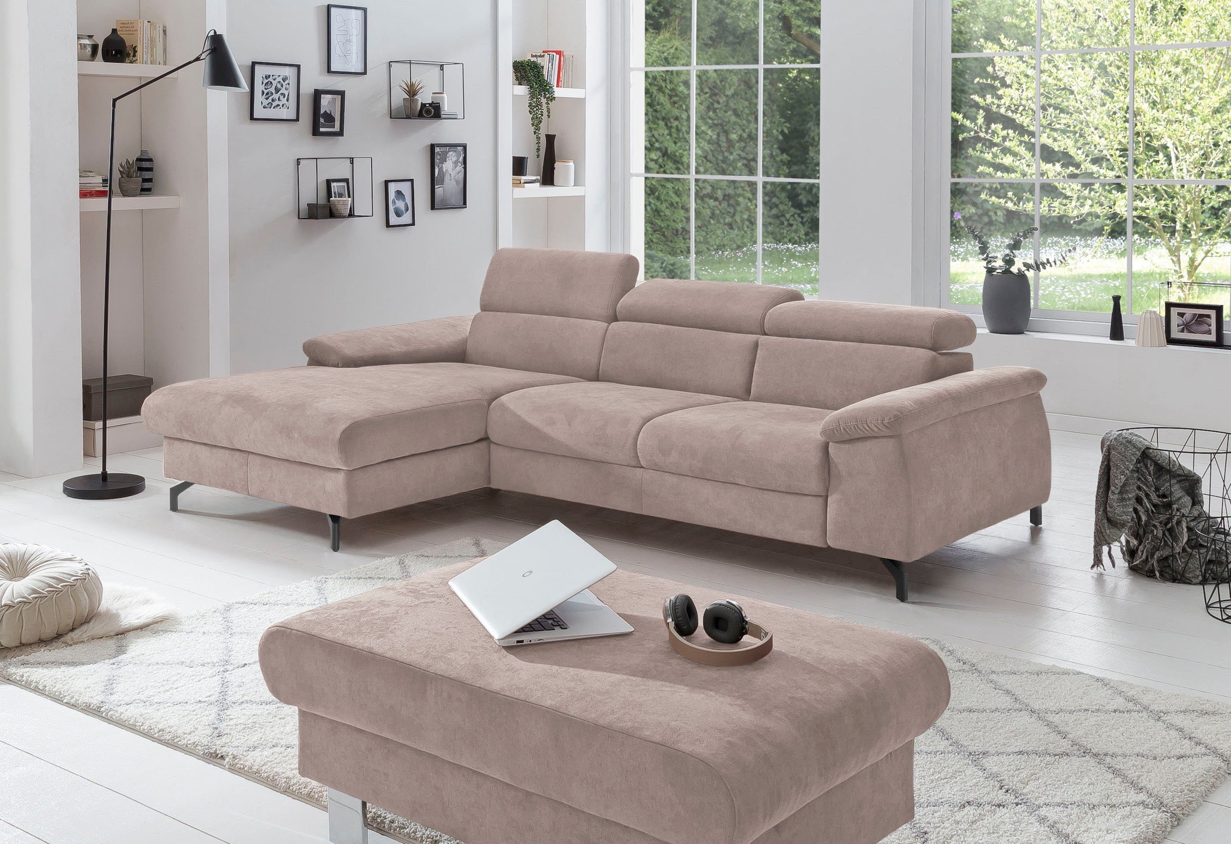 COTTA Polstergarnitur "Komaris L-Form", (Set), Set bestehend aus: Ecksofa m günstig online kaufen