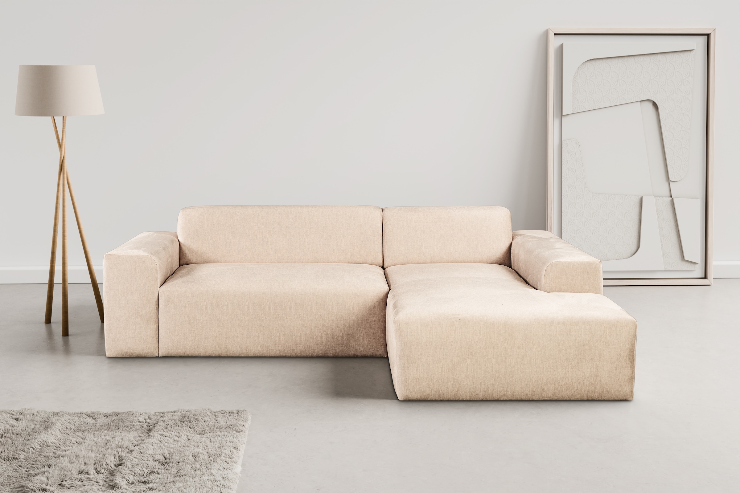 OTTO home Ecksofa "Zeus-L modern & zeitlos, Breite 253 cm, bequemes Sofa" C günstig online kaufen