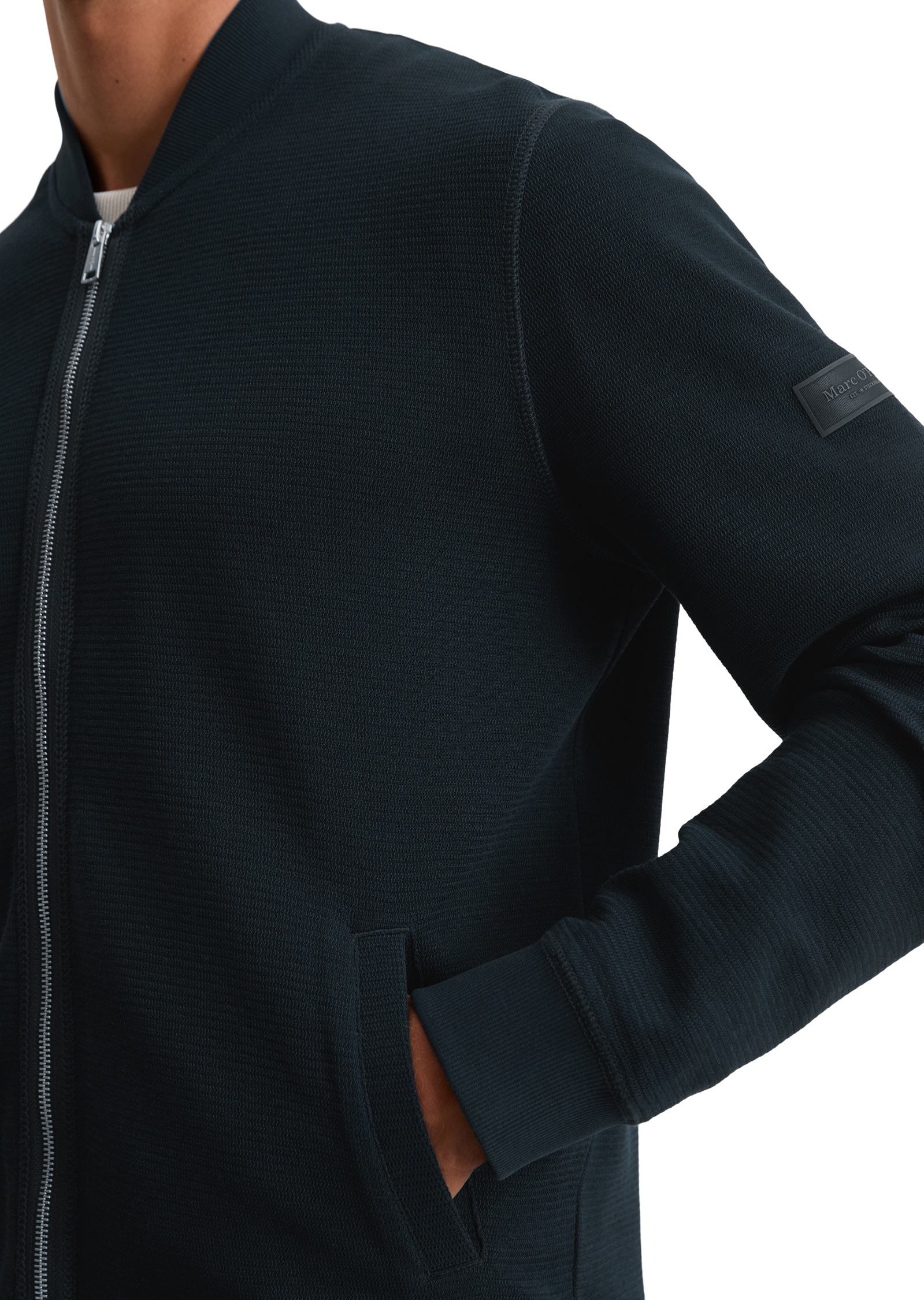 Marc O'Polo Sweatjacke »aus Bio-Baumwolle mit Struktur«