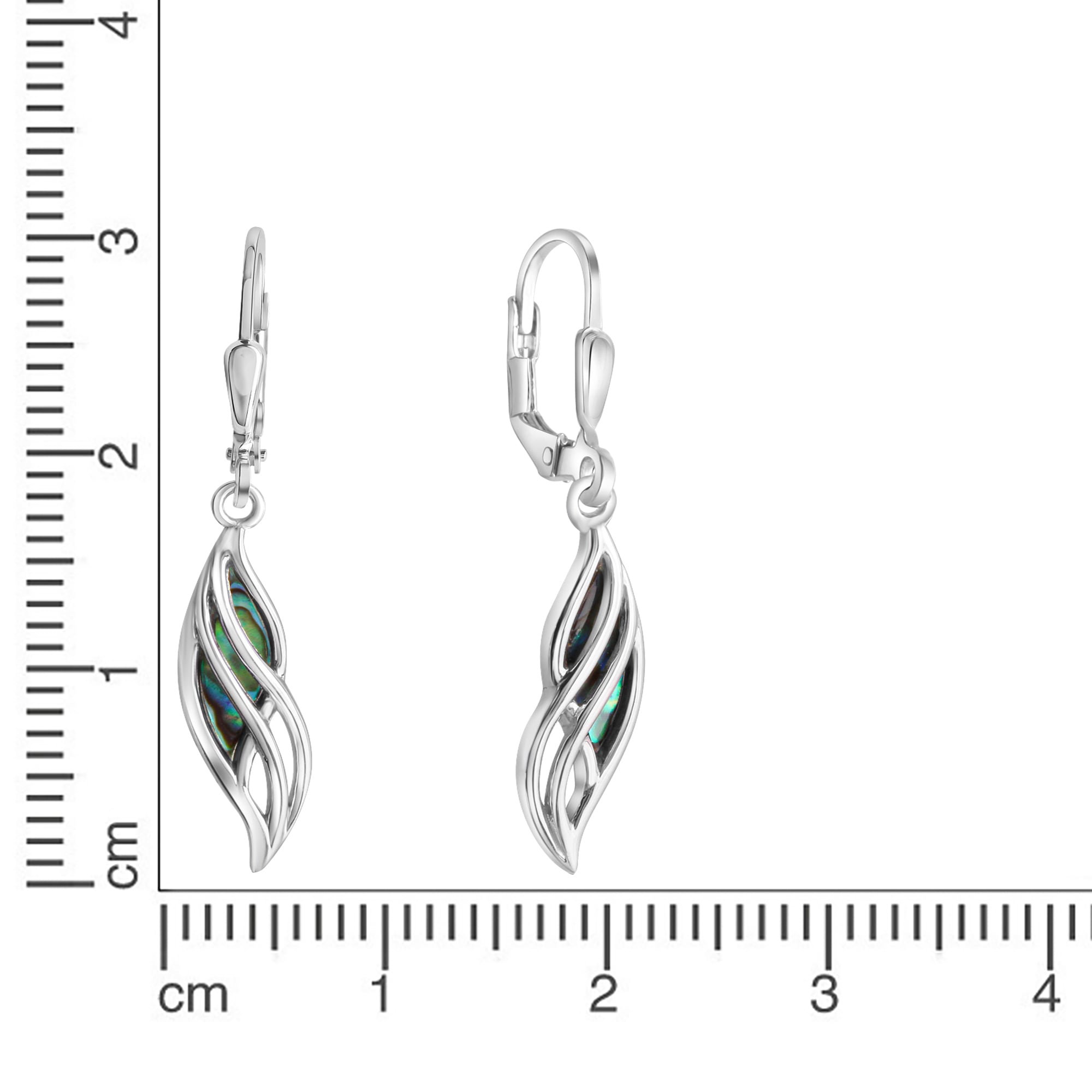 Vivance Paar Ohrhänger »925-Sterling Silber rhodiniert Abalone«