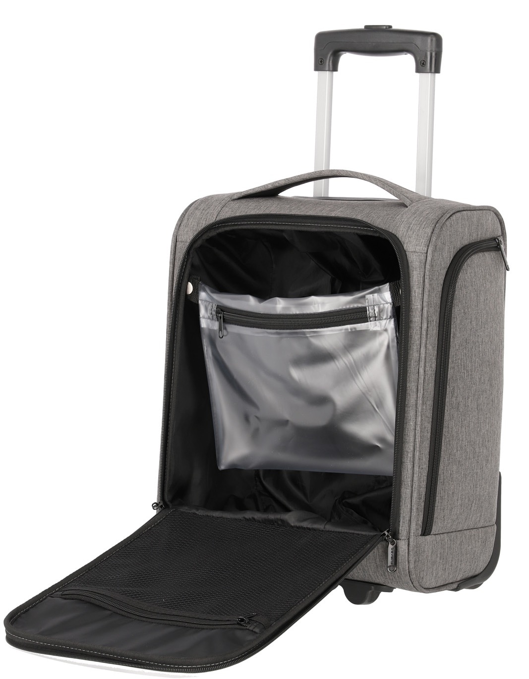 travelite Weichgepäck-Trolley »CABIN Bordtrolley Underseat, 43 cm«, 2 Rollen, Handgepäck-Koffer Reisekoffer mit Aufsteckfunktion Bordgepäck