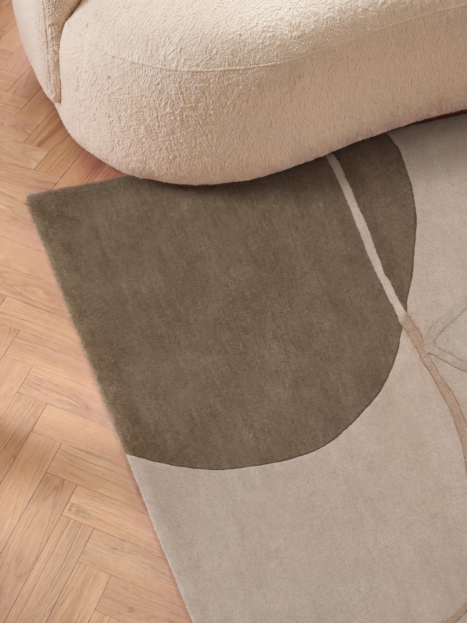 Villeroy & Boch Wollteppich »Arteo« rechteckig 17 mm Höhe Wolle, Natur,Handgemacht, Abstrakt, Kurzflor, Wohnzimmer, Schlafzimmer
