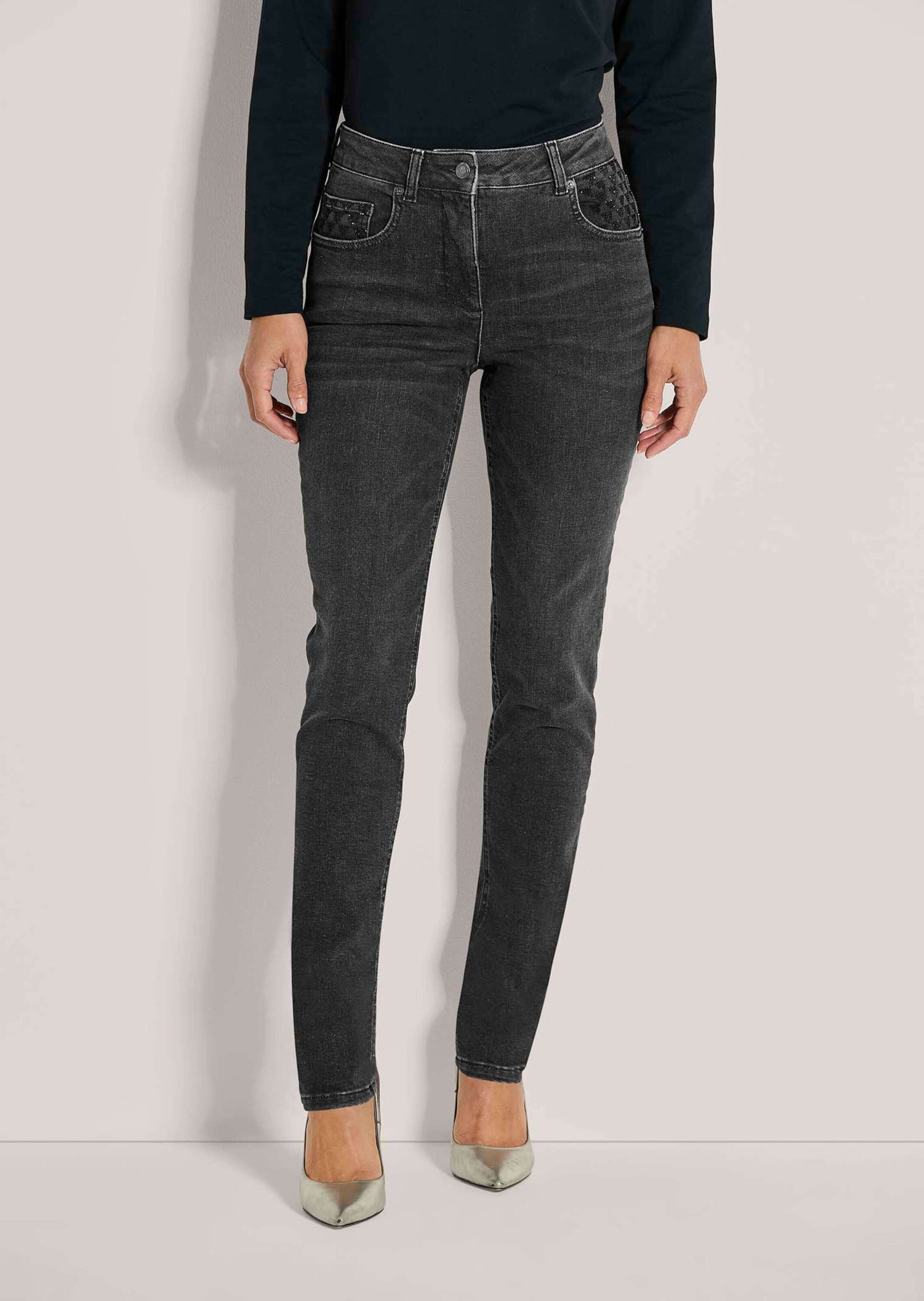 Thumbnail - MADELEINE Regular-fit-Jeans "Jeans Glanzvolle Slim Fit Five-Pocket-Jeans"