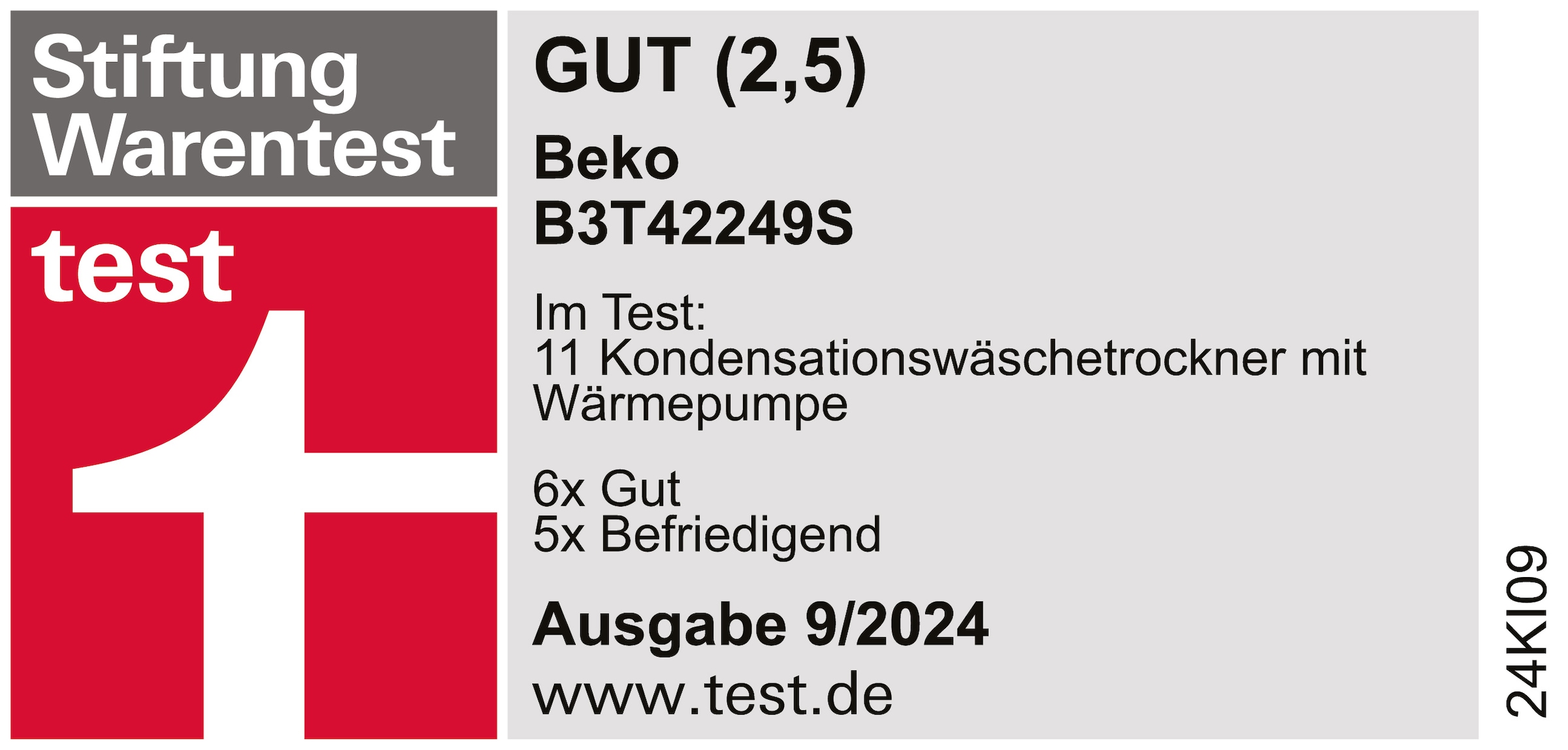 BEKO Kondenstrockner »B3T42249S«, 8 kg, mit Wärmepumpentechnologie
