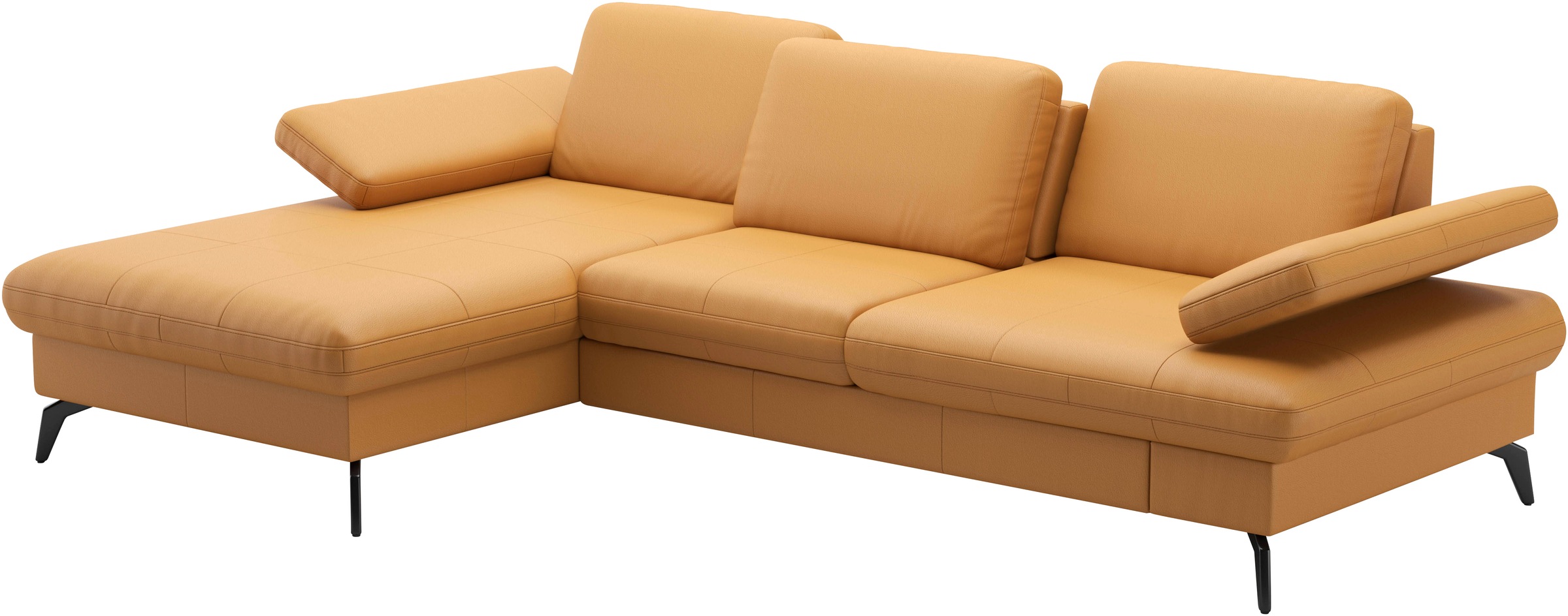 sit&more Ecksofa »Morris L-Form, inkl. Sitztiefenverstellung«, wahlweise mit Armteilverstellung, Bettfunktion & Bettkasten
