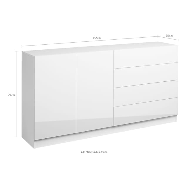 borchardt Möbel Sideboard »Vaasa«, Breite 152 cm | BAUR