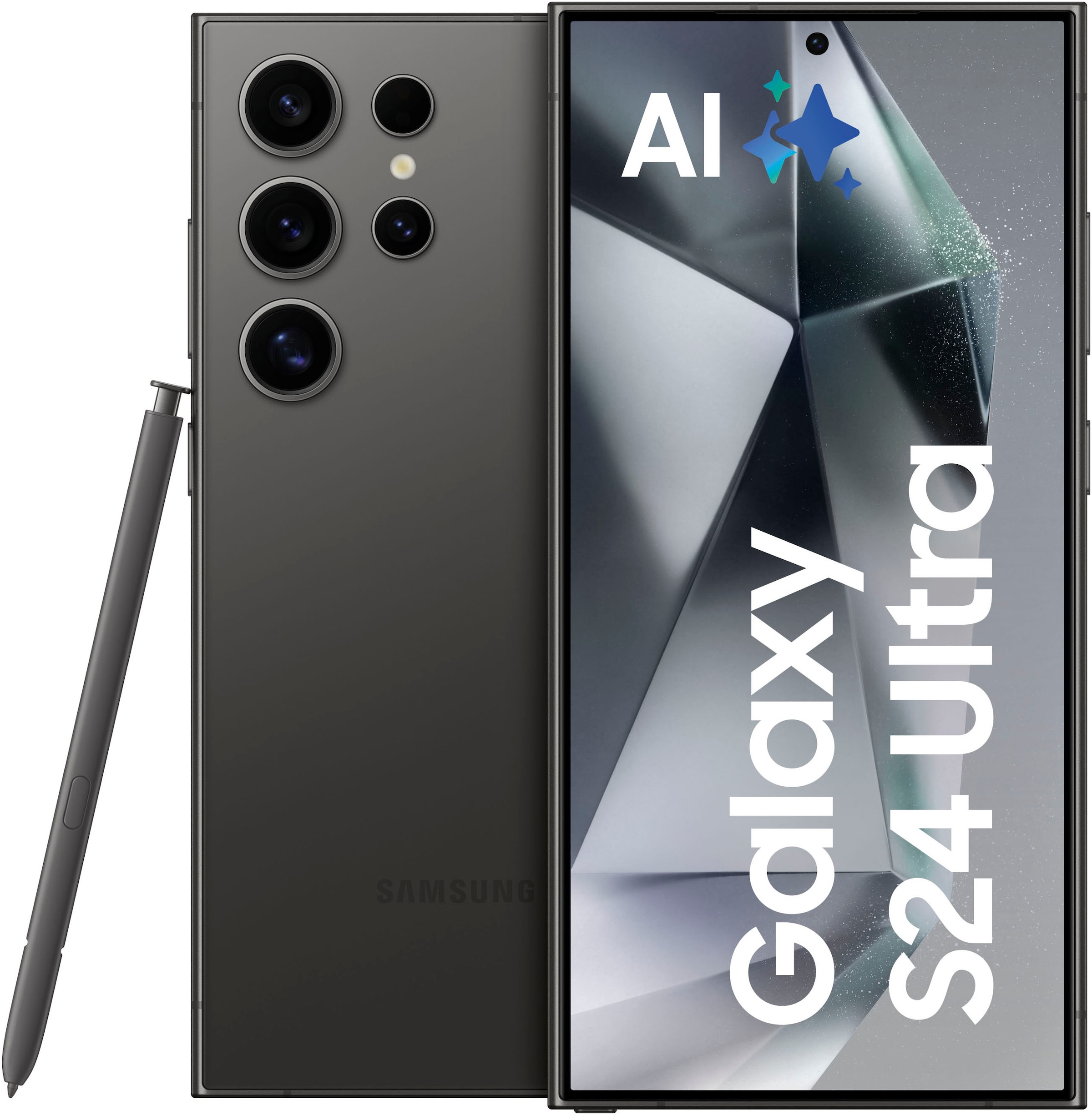 Samsung Smartphone »Galaxy S24 Ultra 512GB«, Titanium Black, 17,25 cm/6,8 Zoll, 512 GB Speicherplatz, 200 MP Kamera, AI-Funktionen