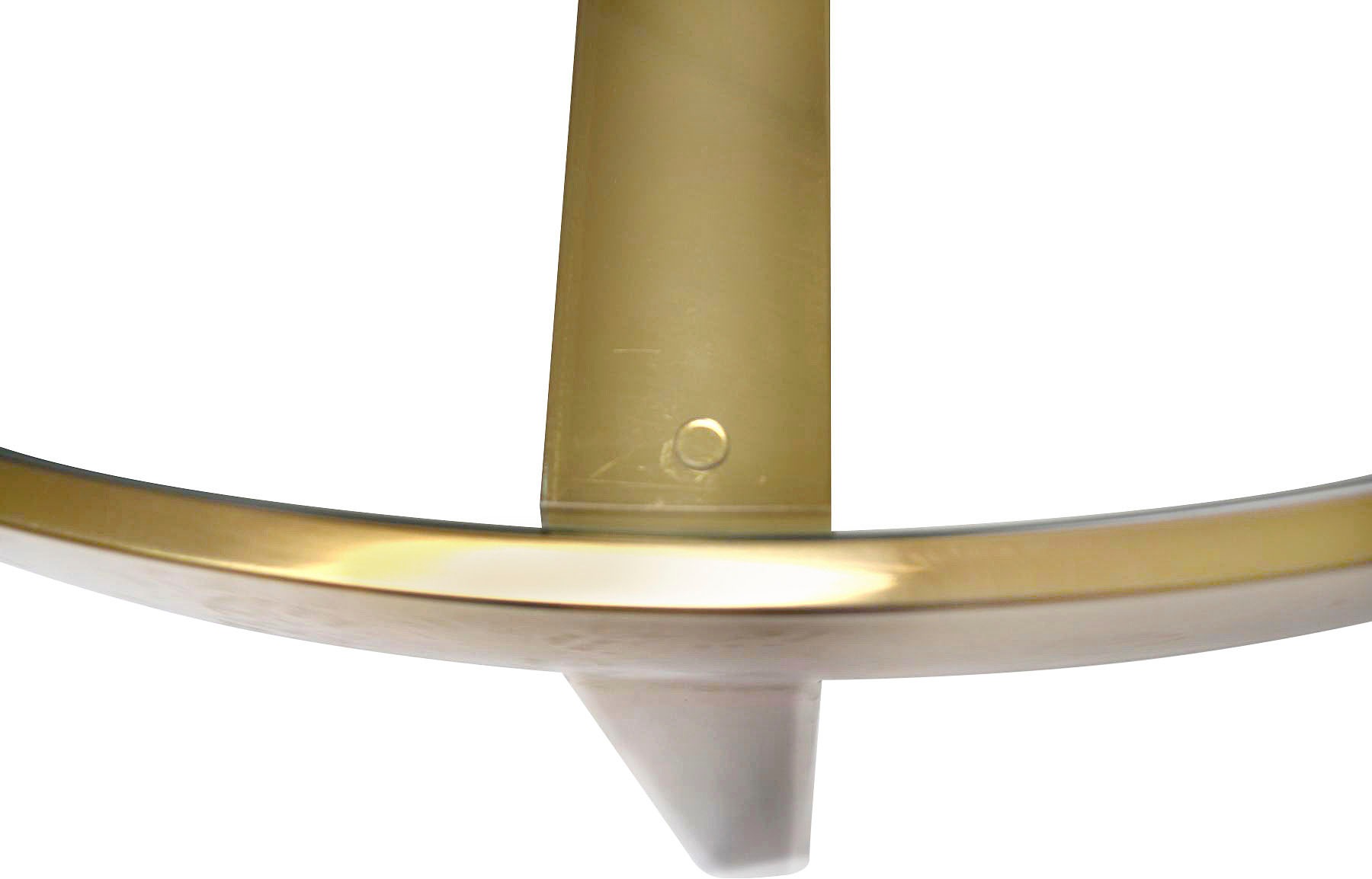 Leonique Couchtisch »Palmer«, Runder Couchtisch, gold, Chrom, Glasplatte, Gestell, 90x90x40