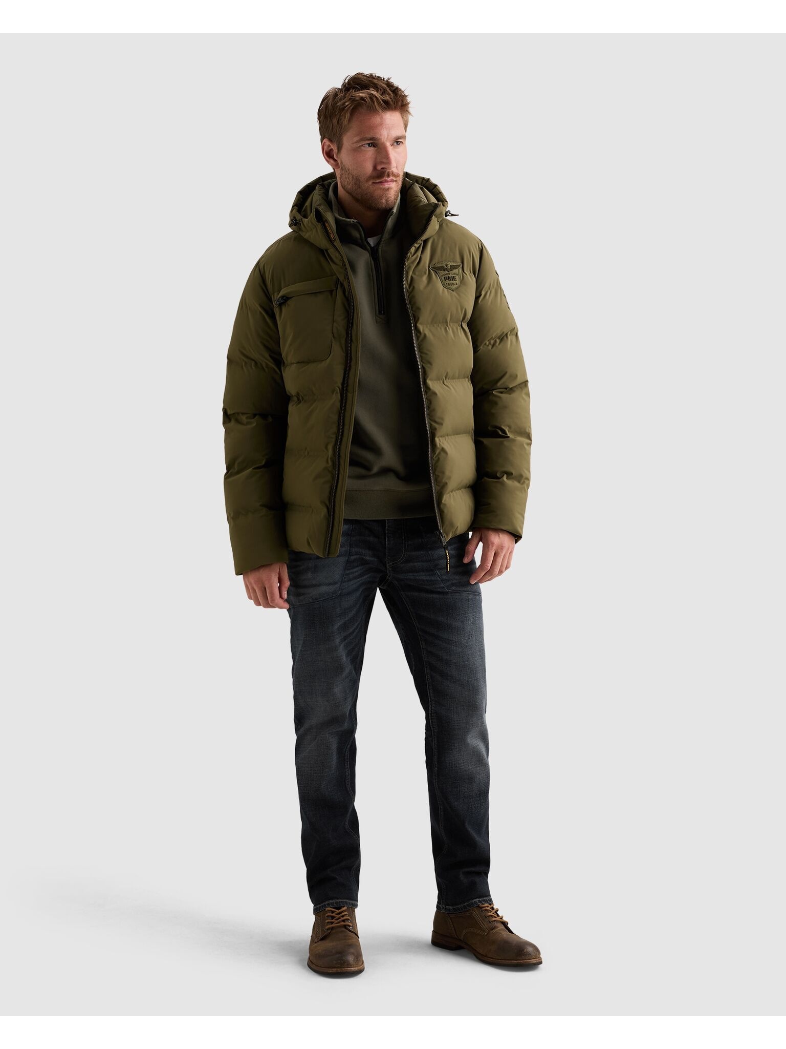 PME LEGEND Winterjacke »AIRSHIP Mach6« mit Kapuze /Pufferjacke - winddicht, atmungsaktiv & wärmend