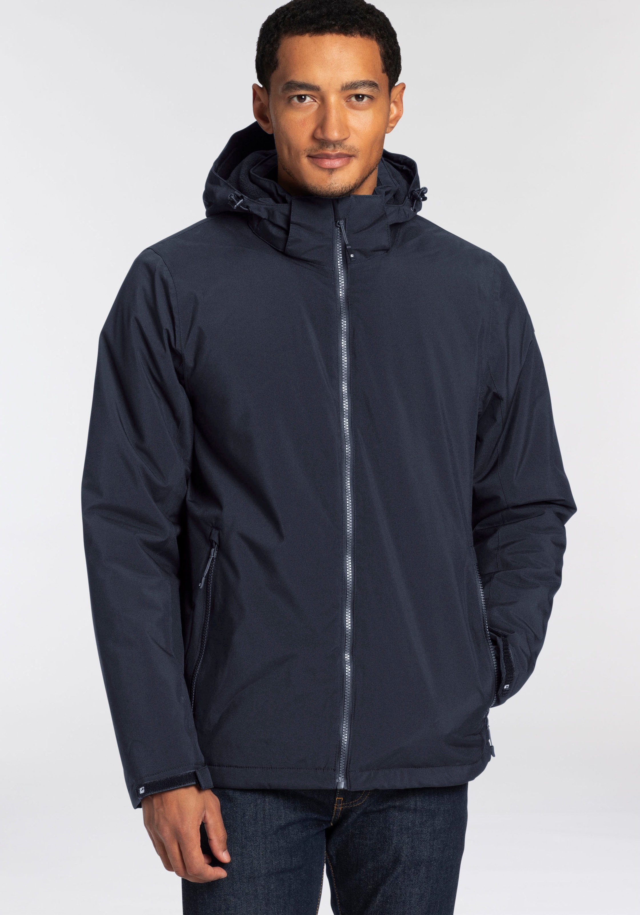 Outdoorjacke, mit Kapuze