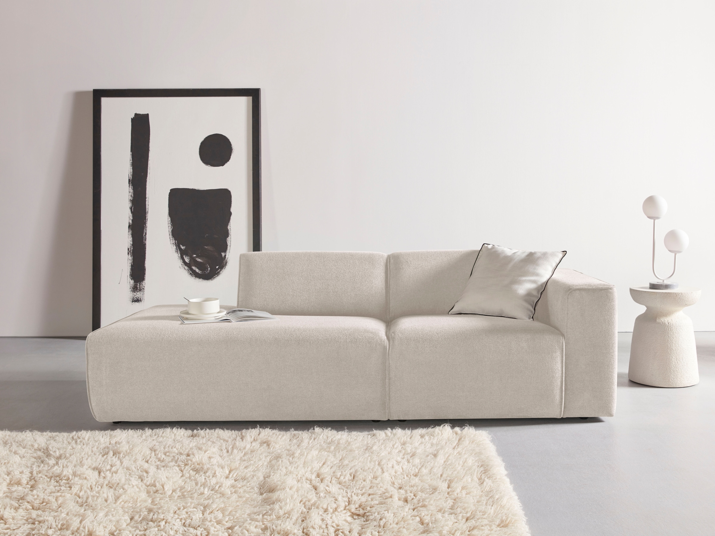 Home affaire 2-Sitzer "Noord mit Kedernaht, Breite 227 cm" Cord, Struktur, günstig online kaufen