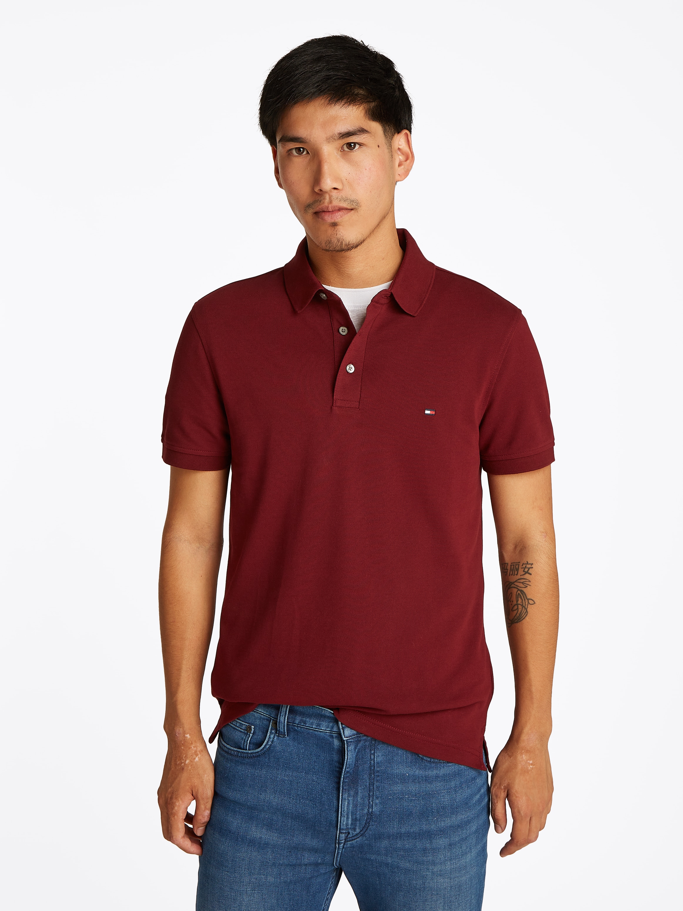 Tommy Hilfiger Poloshirt »1985 SLIM POLO«, aus leicht strukturiertem Piqué-Material