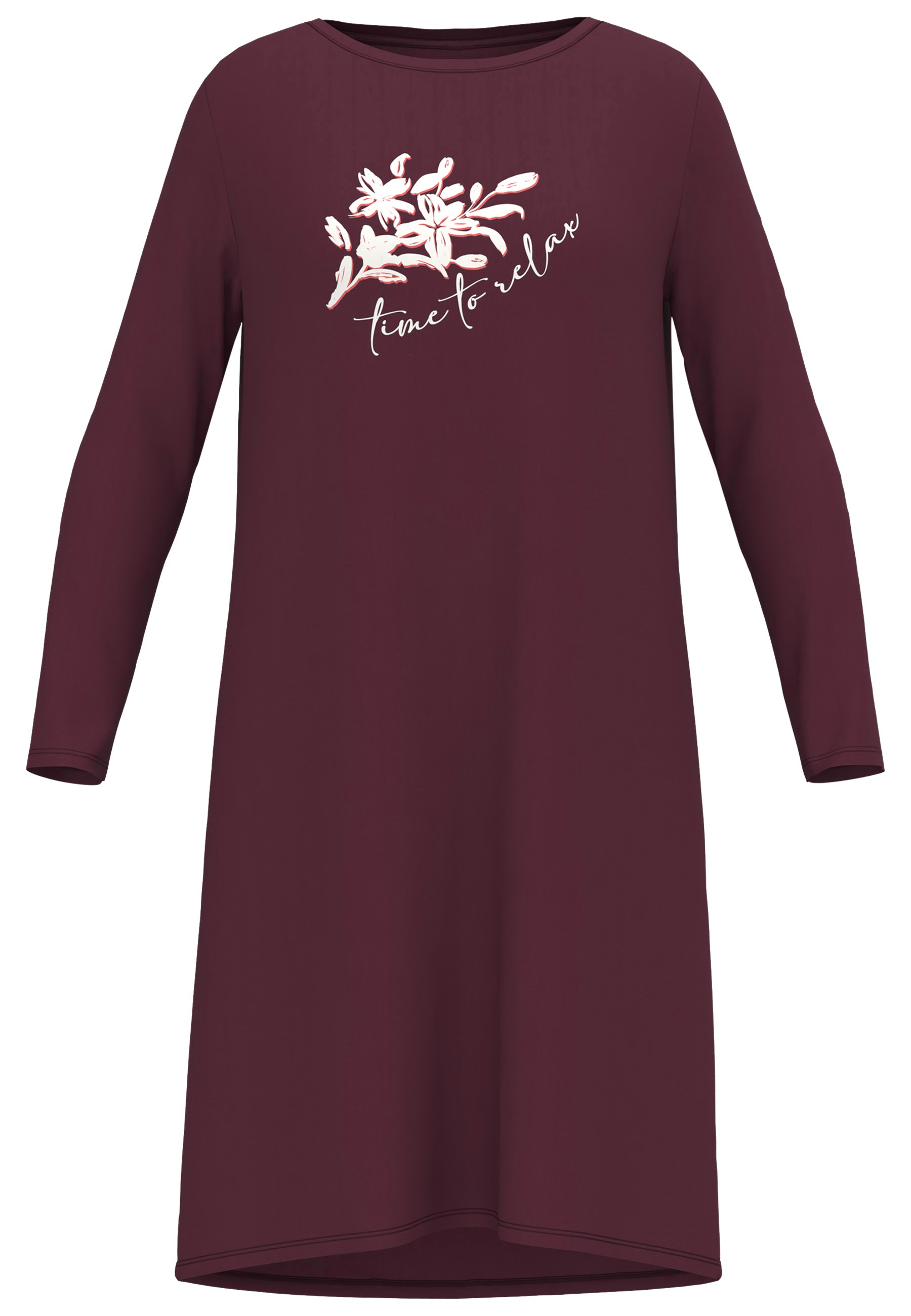 GÖTZBURG Nachthemd "Chania" knielang, Langarm, Rundhalsausschnitt, mit Druc günstig online kaufen