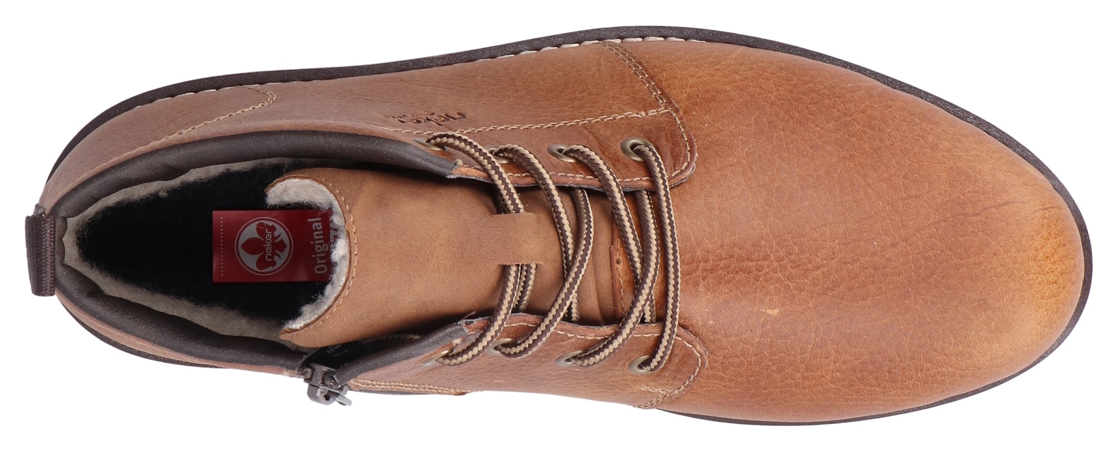 Rieker Winterboots, Schnürboots, Casual-Stiefelette mit Innenreißverschluss, Warmfutter