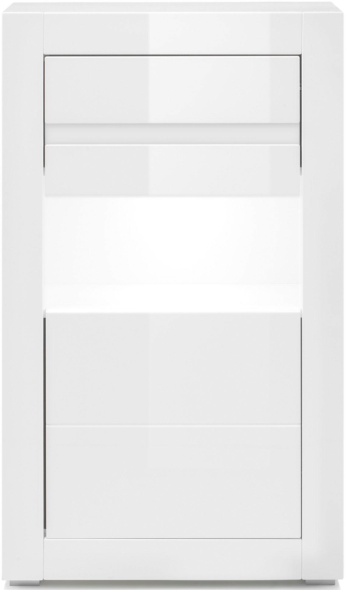 Thumbnail - INOSIGN Vitrine "Carat", Höhe 112 cm, Leisten angeliefert, 1 x grau, 1 x weiss
