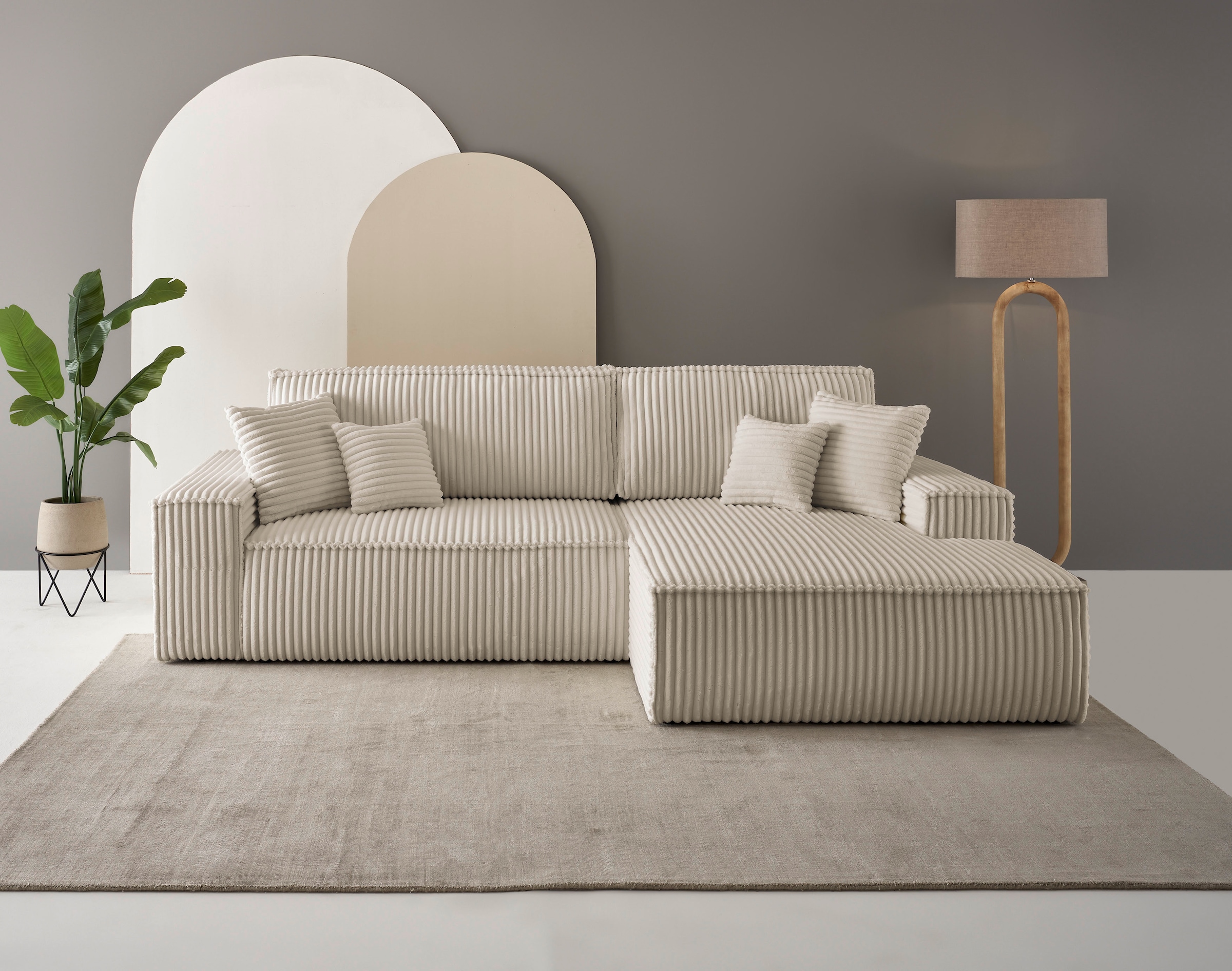 OTTO home Ecksofa "FINNLEY, L-Form 257 cm, Schlafsofa" mit Bettkasten, in B günstig online kaufen