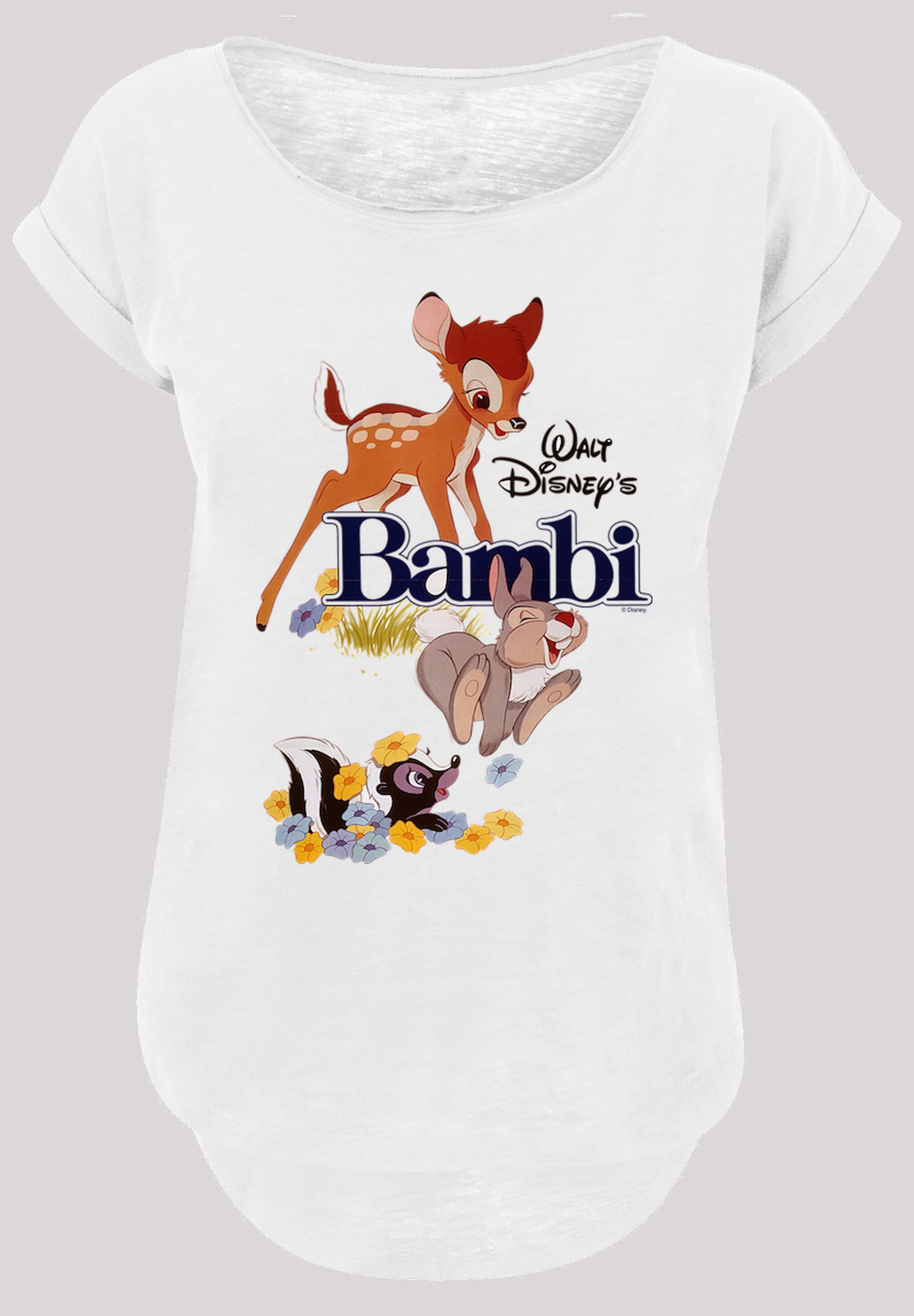 F4NT4STIC Kurzarmshirt "F4NT4STIC Damen Bambi Poster with Ladies Long Slub günstig online kaufen