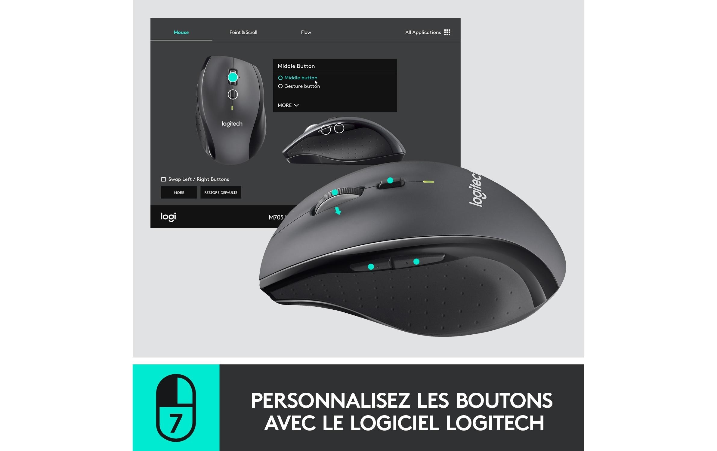 Logitech Maus »M705 Marathon Bulk« kabellos