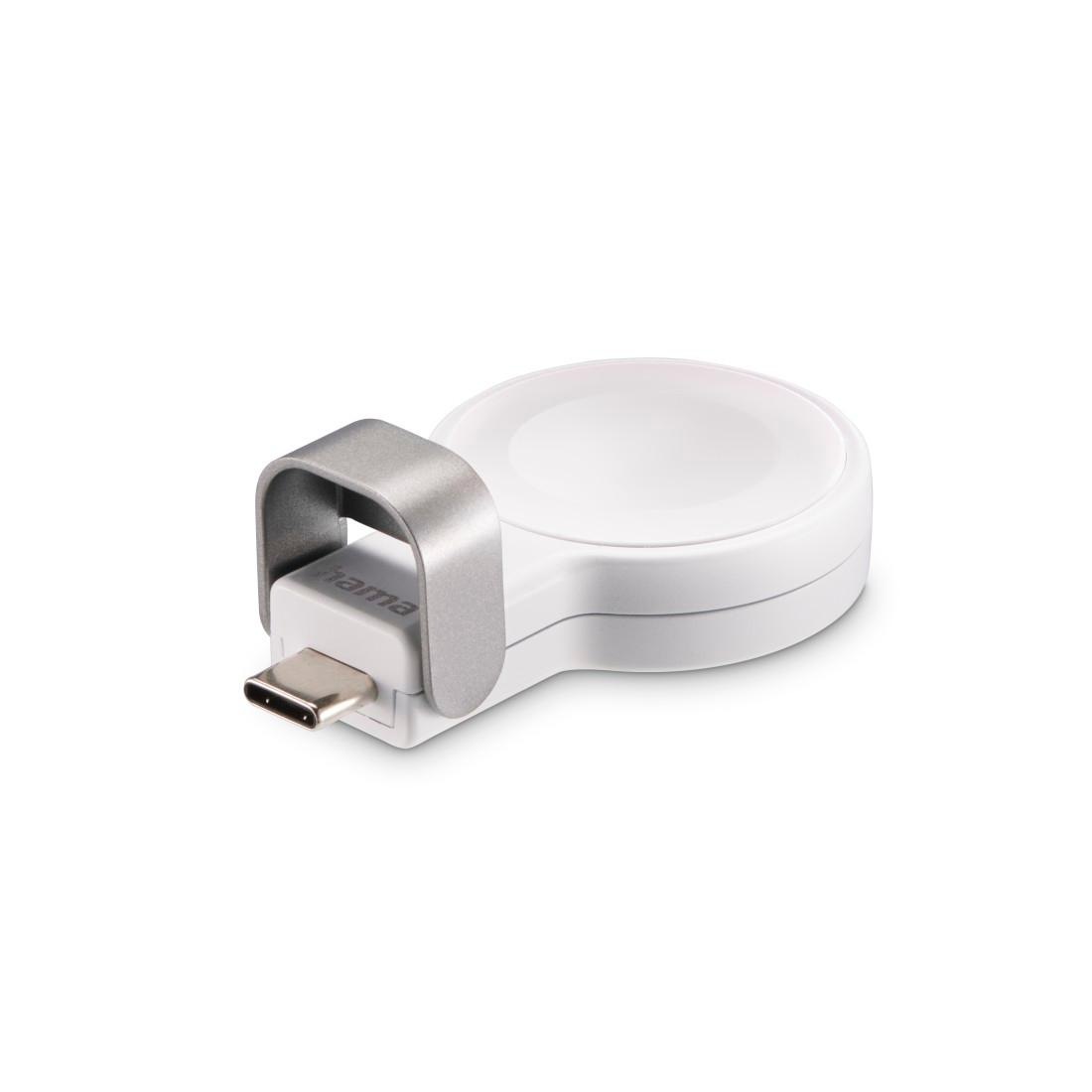 Hama USB-Ladegerät »Kabelloses Ladegerät für Apple Watch, mit USB-C Anschluss«, (1 St.), Wireless Charger, Magnetische Ausrichtung, Schnellladegerät