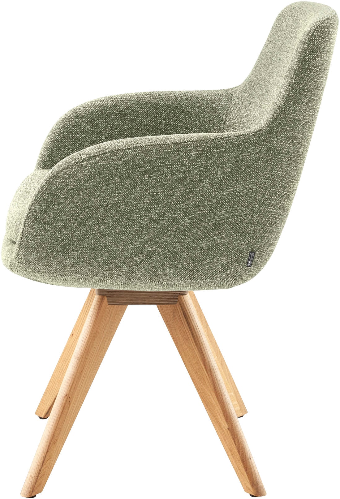 Musterring Esszimmerstuhl »Tavia«, (Set), 2 St., Chenille, Stativgestell Eiche Bianco, Drehfunktion optional, diverse Farben