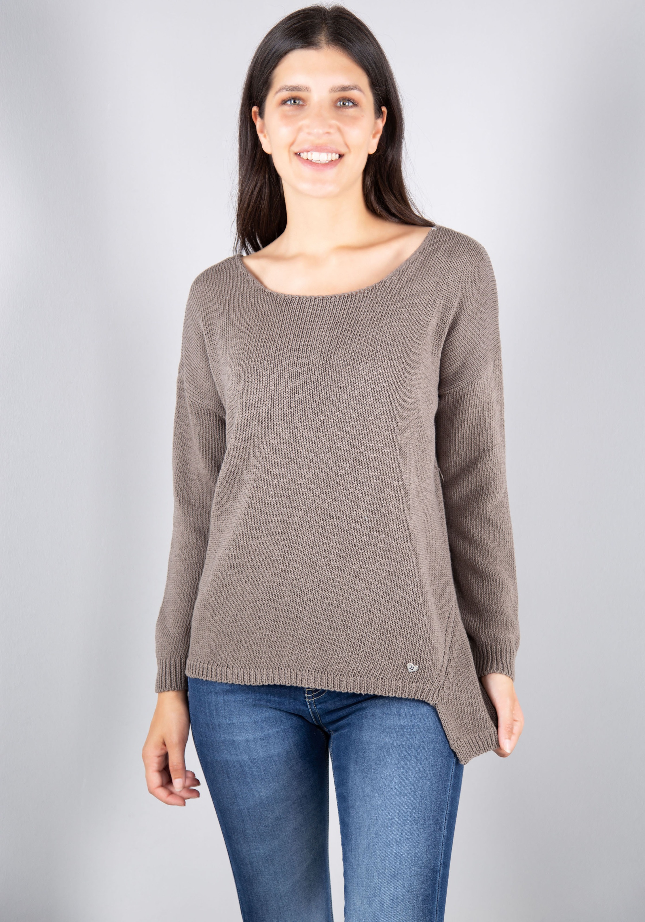 Please Jeans Rundhalspullover »PL-M49«, in schöner Melange-Optik, One Size kaufen