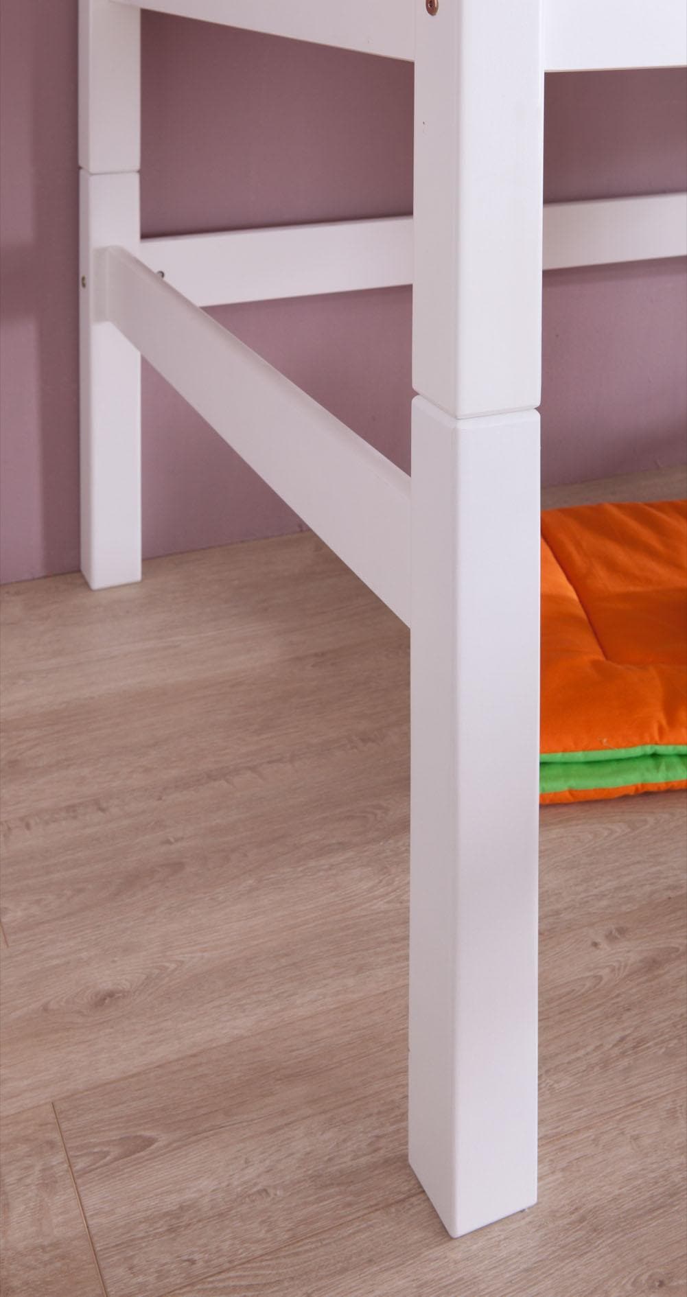 Relita Hochbett »Eliyas«, inkl. Rolllattenrost, mit Leiter u. Rutsche, massive Buche