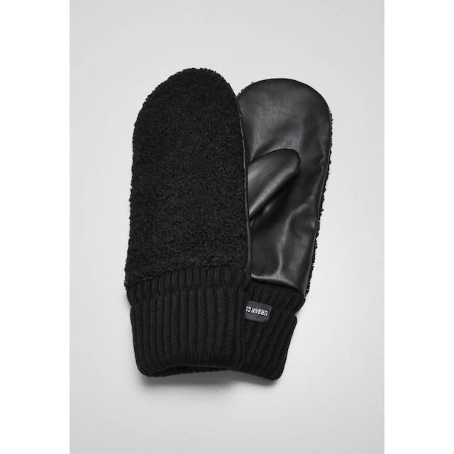 URBAN CLASSICS Baumwollhandschuhe »Accessoires Sherpa Imitation Leather  Gloves« bestellen | BAUR