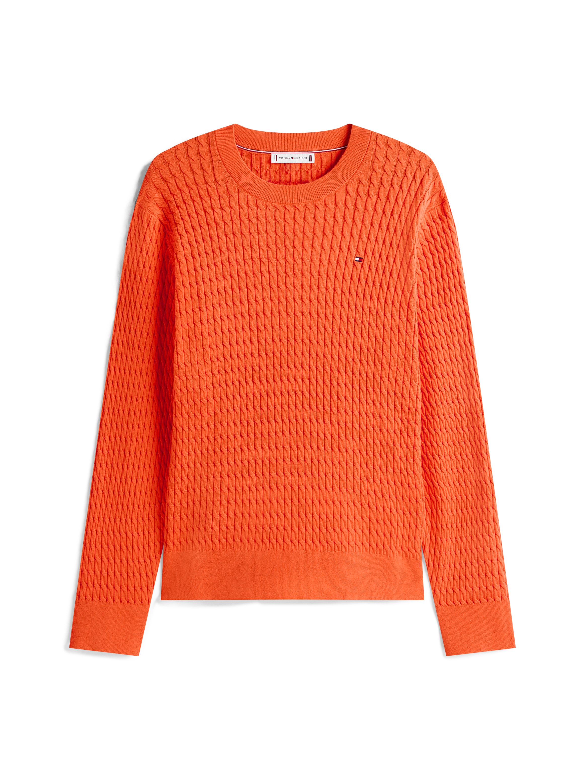Thumbnail - Tommy Hilfiger Curve Strickpullover "CRV CO CABLE FINE GG C-NK LS SWT" in großen Größen, mit Zopfmuster
