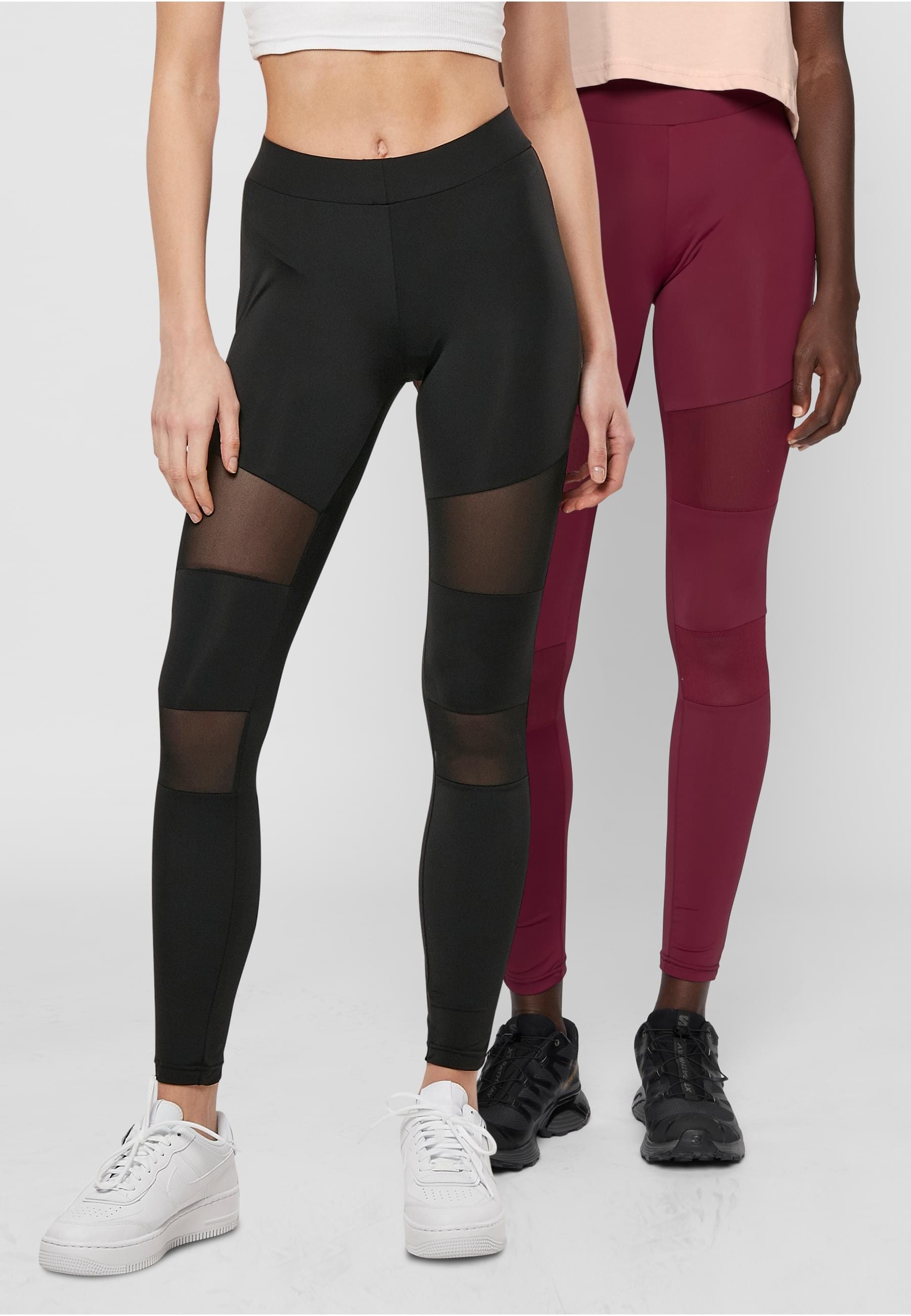 URBAN CLASSICS Leggings »Urban Classics Damen Ladies Tech Mesh Leggings 2-Pack«, (1 tlg.)