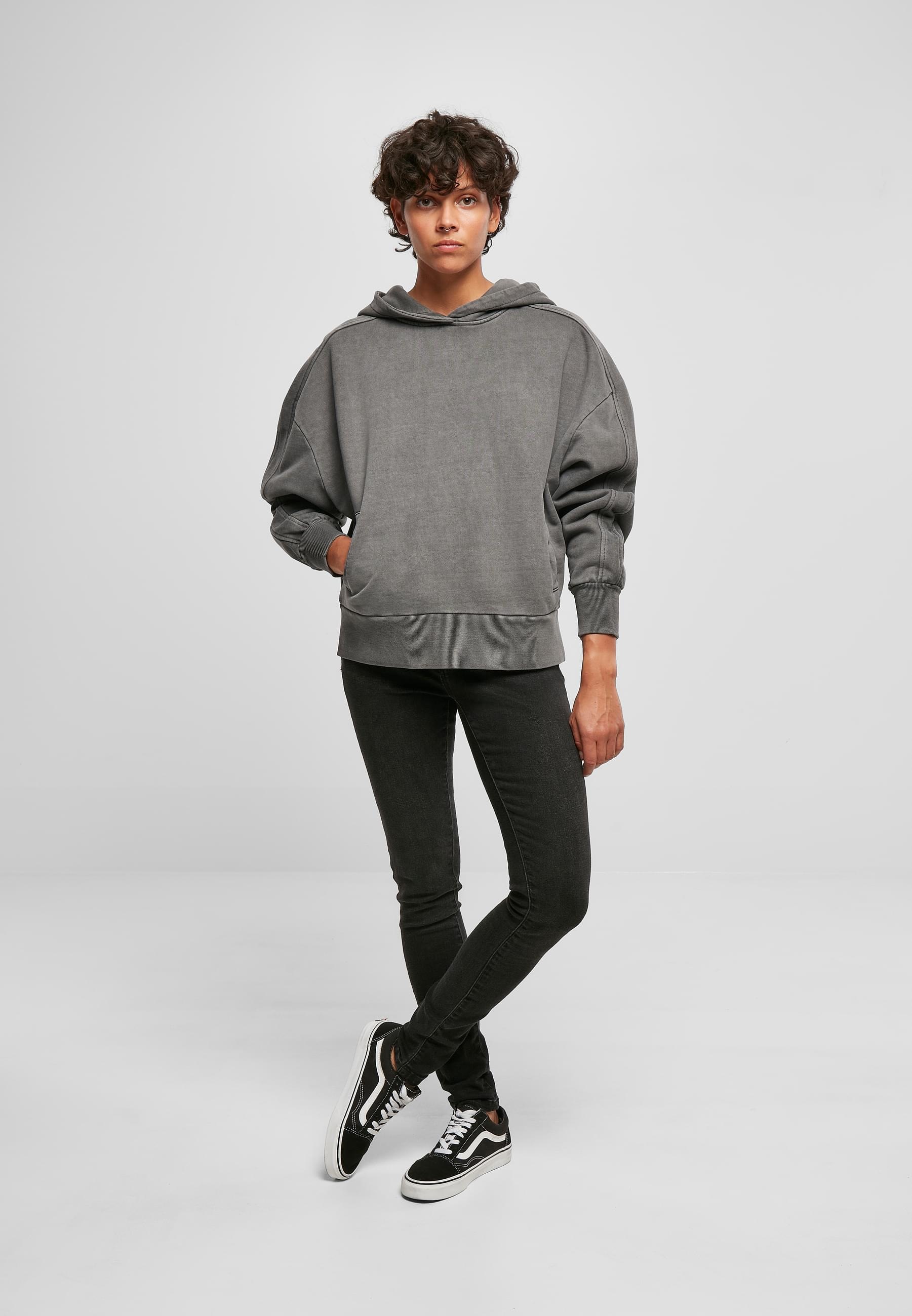 URBAN CLASSICS Kapuzenpullover »Urban Classics Damen Ladies Heavy Terry Garment Dye Hoody«, (1 tlg.)