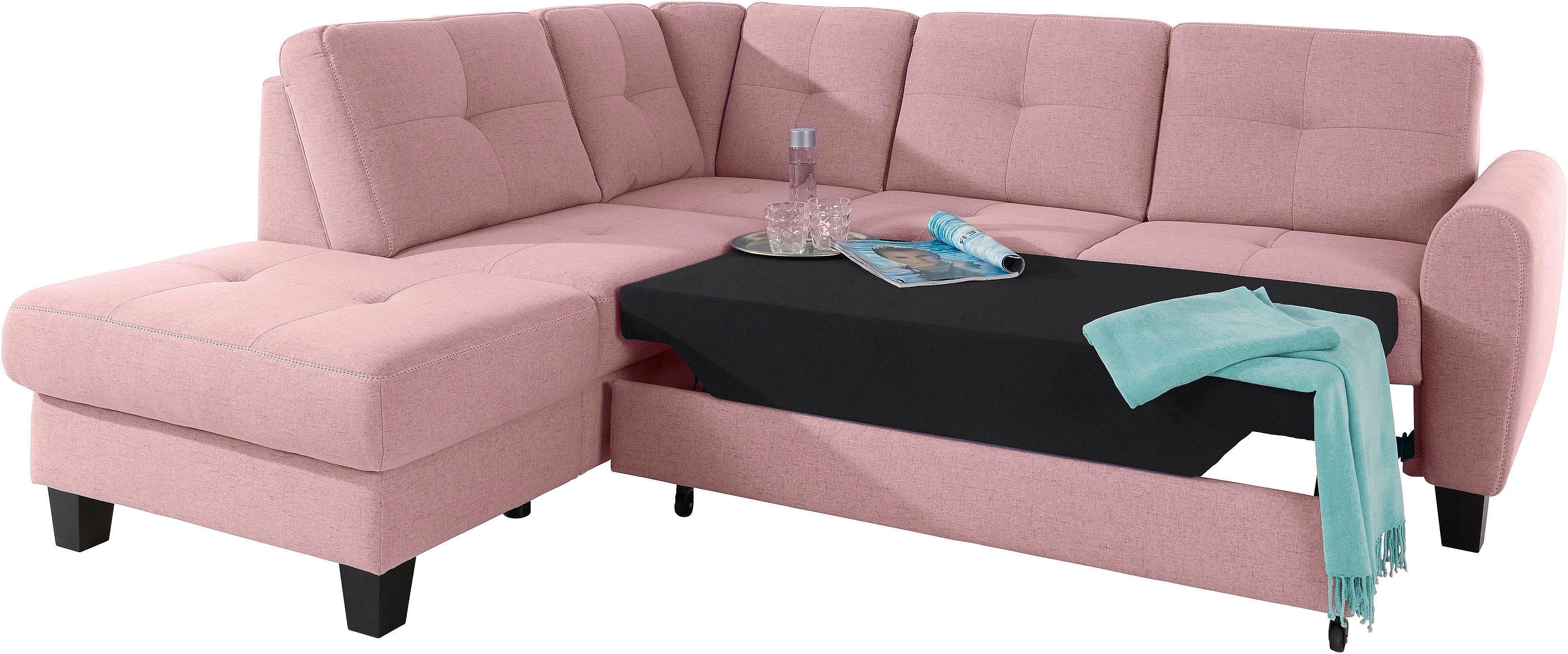 Thumbnail - sit&more Ecksofa "Varese L-Form", mit Federkern, wahlweise mit Bettfunktion und Stauraum