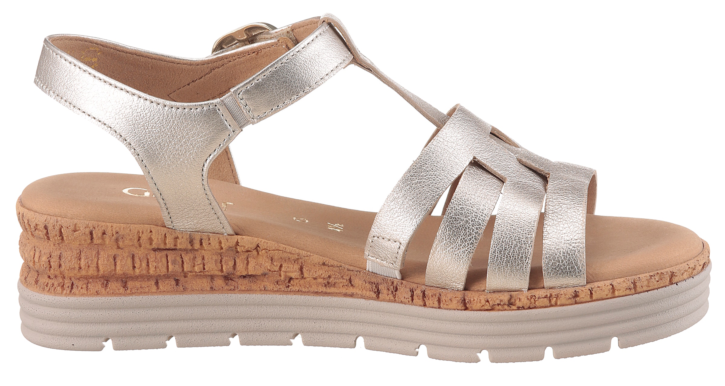 Gabor Keilsandalette »GENUA«, Riemchensandale, Sommerschuh mit Klettverschluss, G-Weite