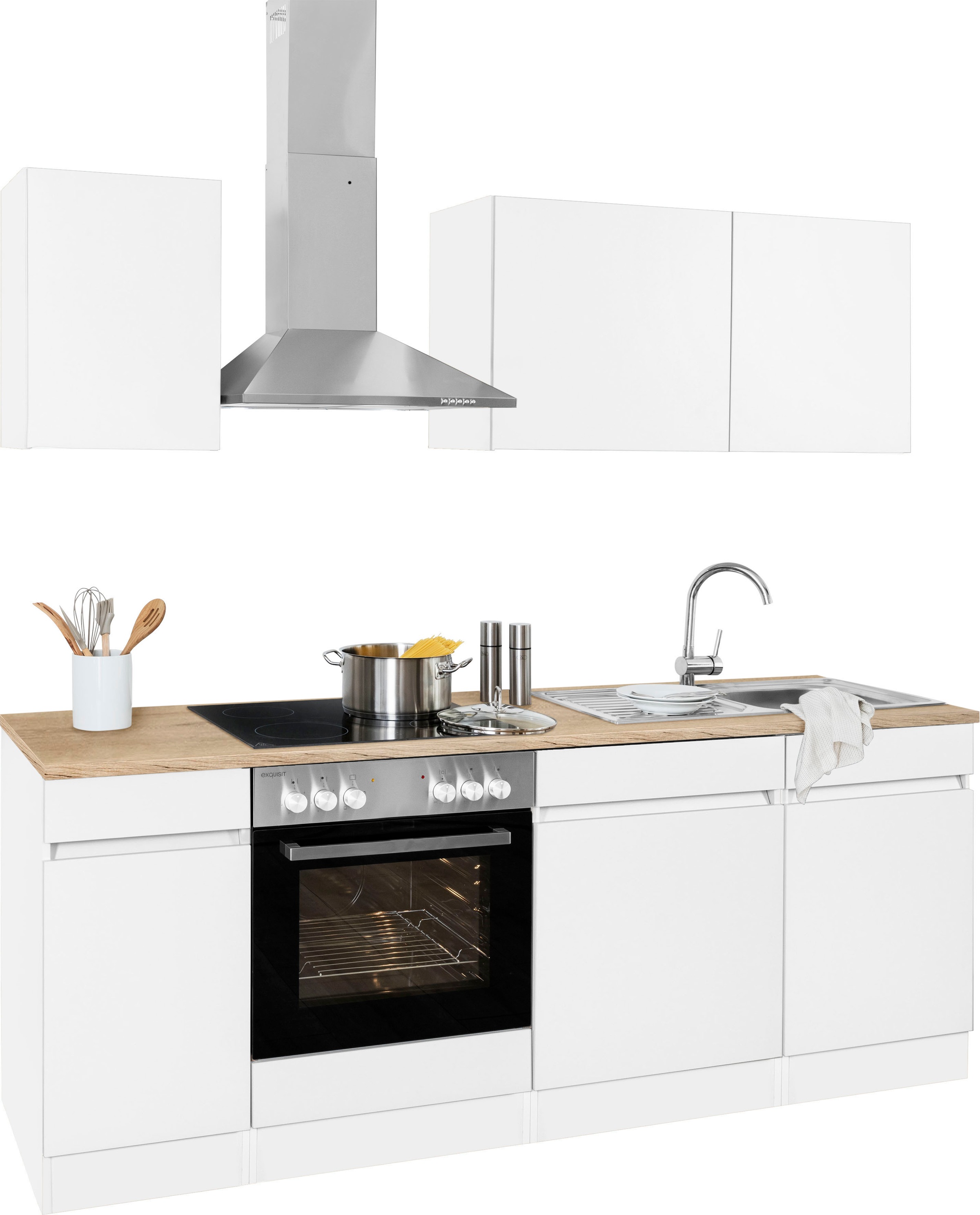 OPTIFIT Küchenzeile "Roth" Breite 210 cm, wahlweise mit E-Geräten, Push-to- günstig online kaufen