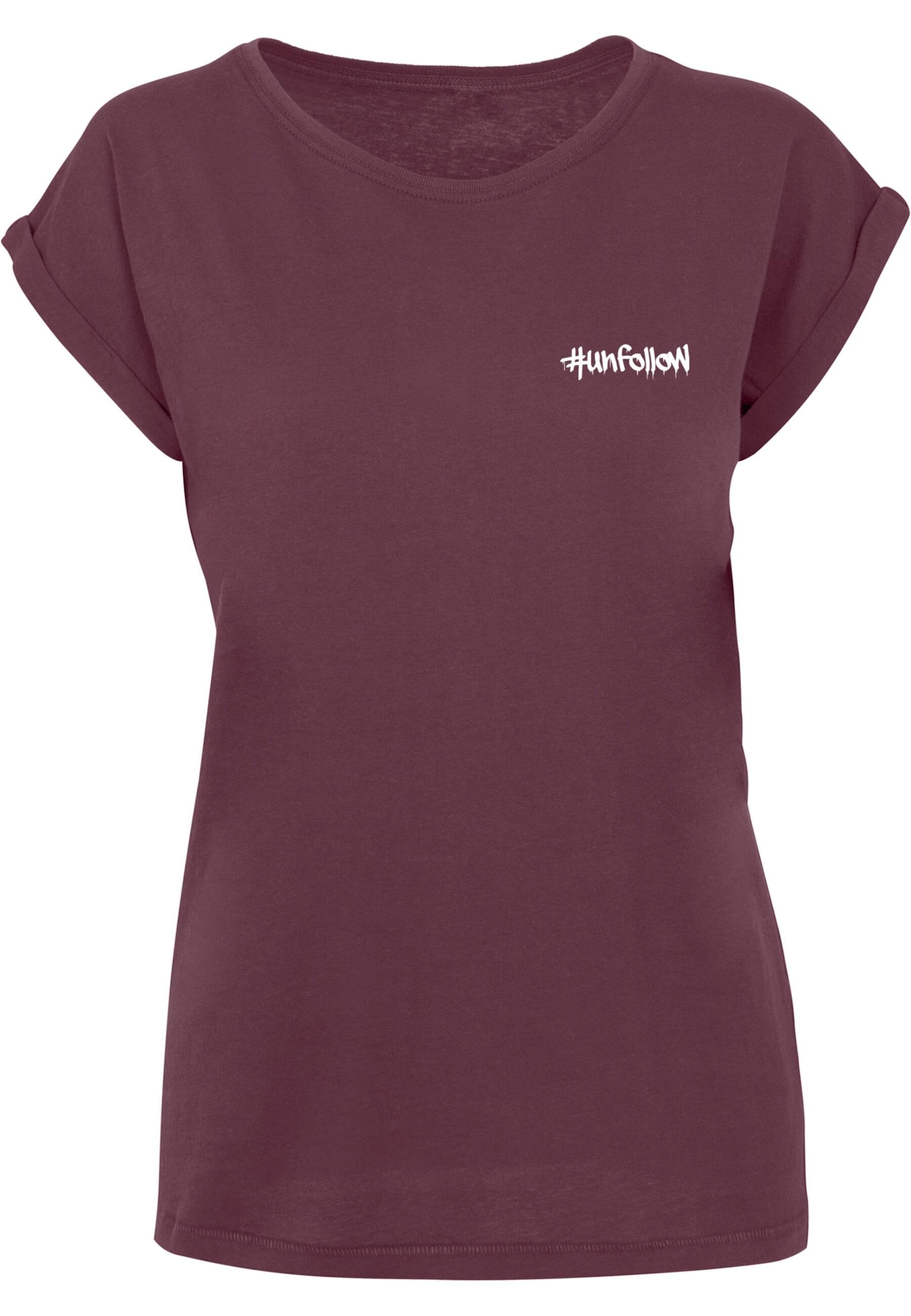 Merchcode T-Shirt "Merchcode Damen Ladies Unfollow Extended Shoulder Tee", günstig online kaufen