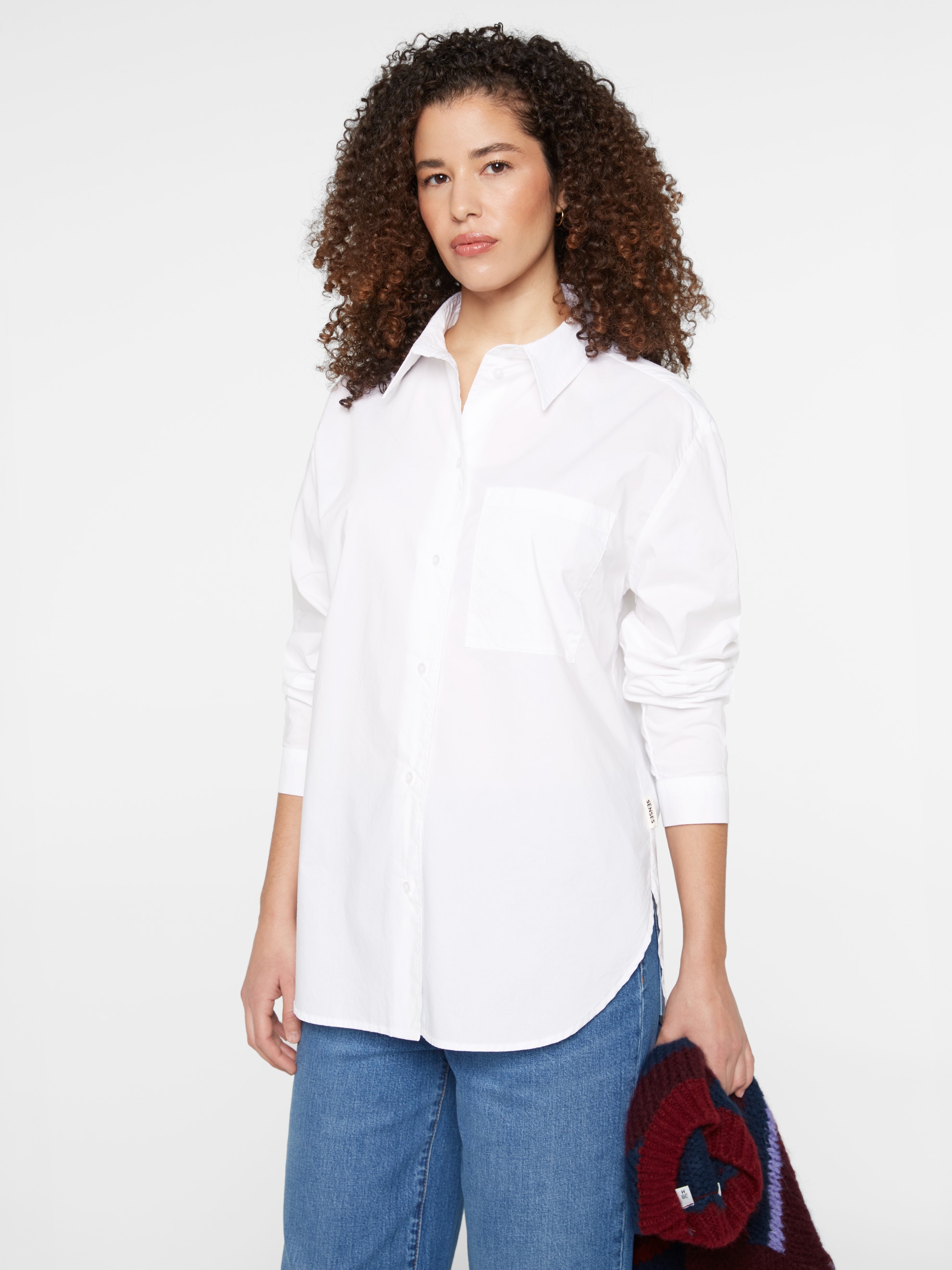 SENSES.THE LABEL Langarmbluse aus Baumwolle