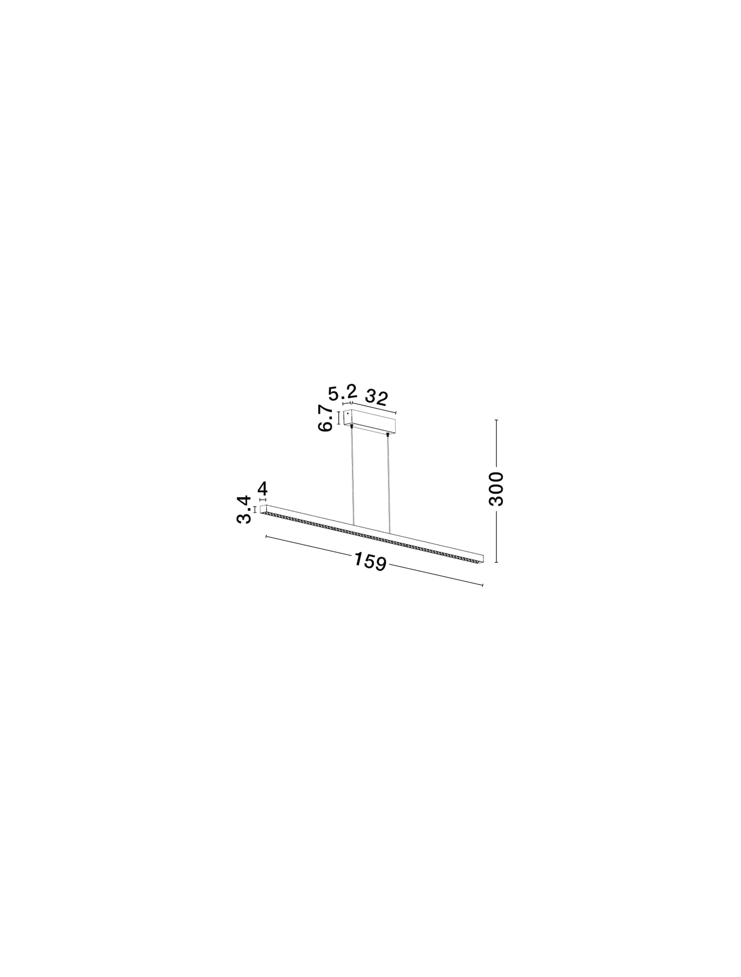 Nova Luce Pendelleuchte »DEOS« LED-Modul 1 Stk. Warmweiß